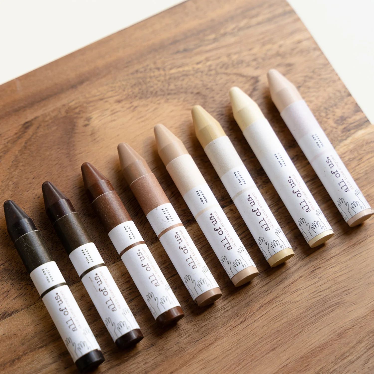 Handcrafted Skin Tone Beeswax Crayons in Tin - Set of 8 - Image 7