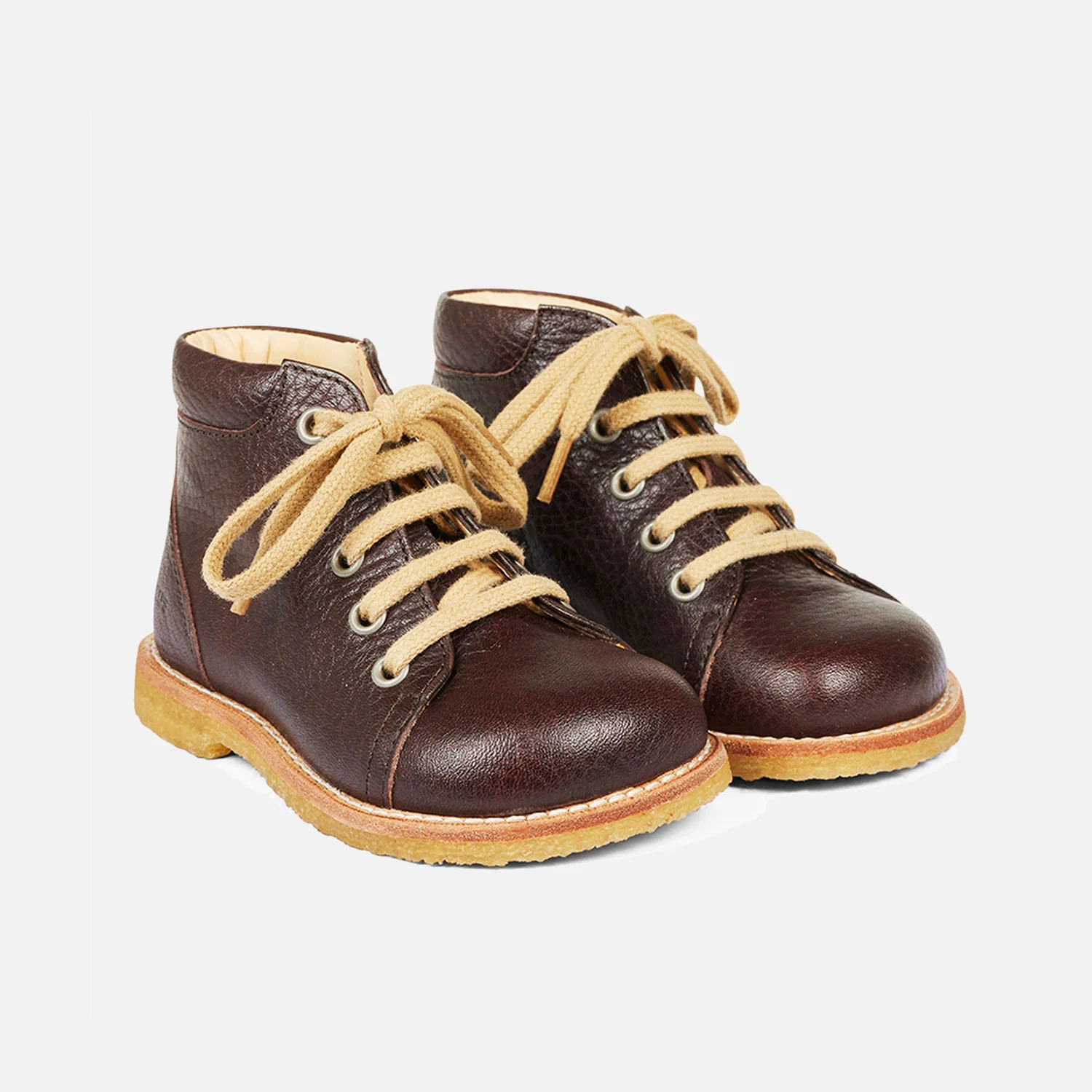 Toddler Lace Up Leather Boots - Dark Brown - Image 3