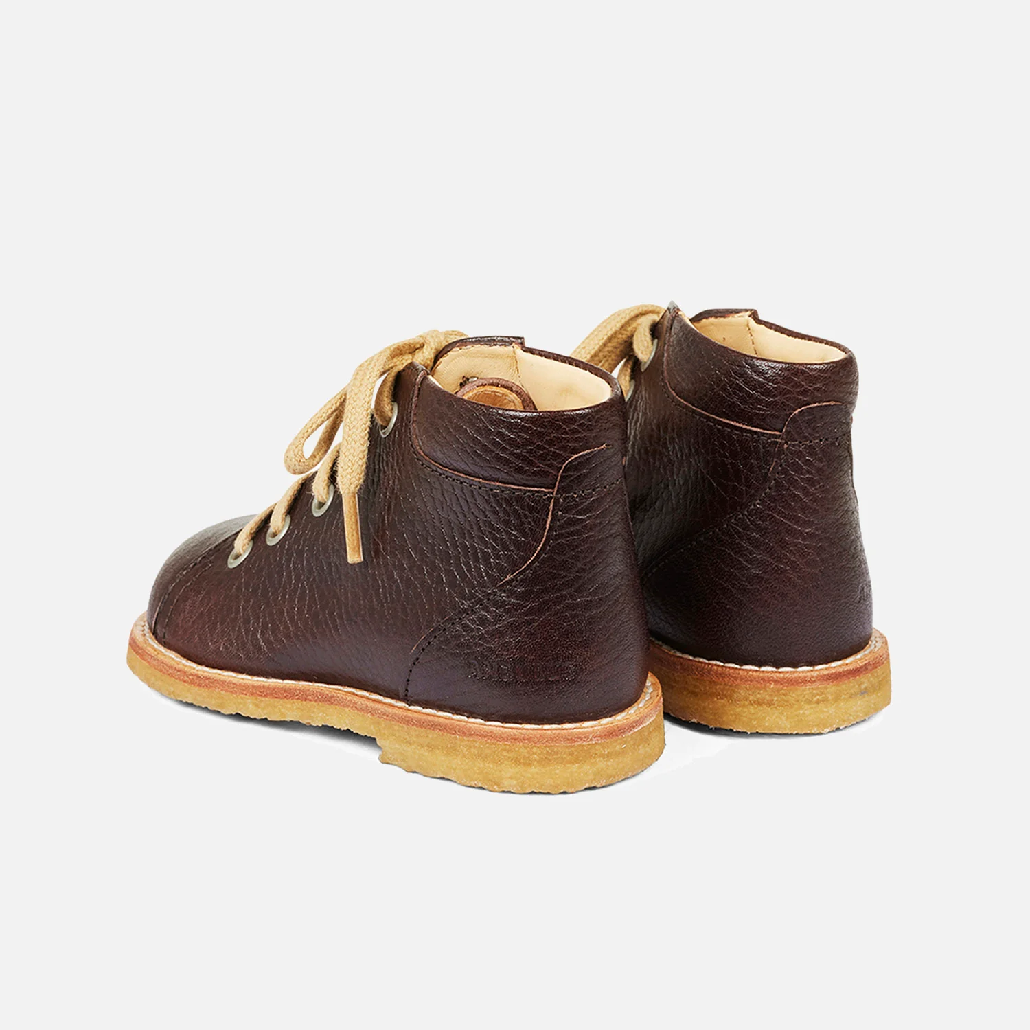 Toddler Lace Up Leather Boots - Dark Brown - Image 5