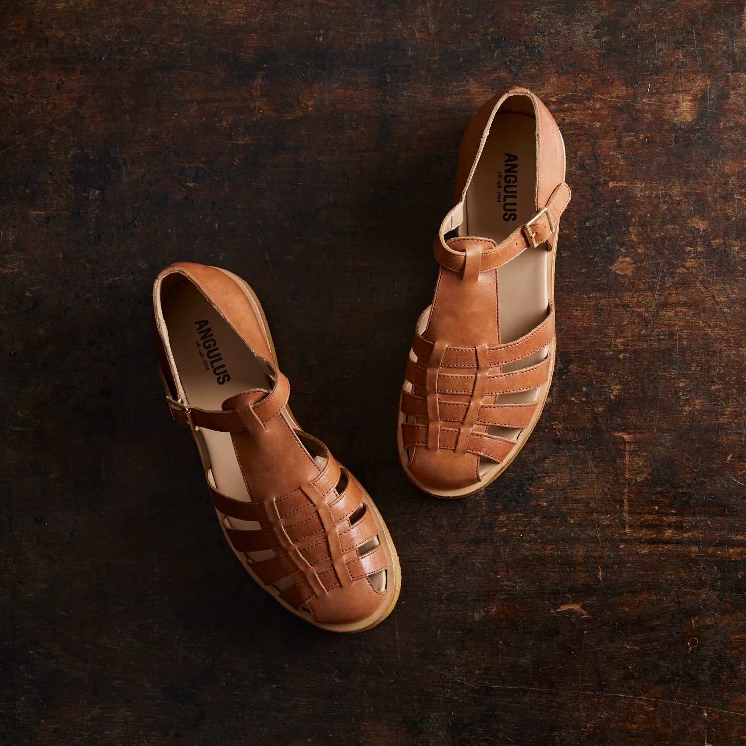 Women's Leather Fisherman Sandal - Tan - Image 3