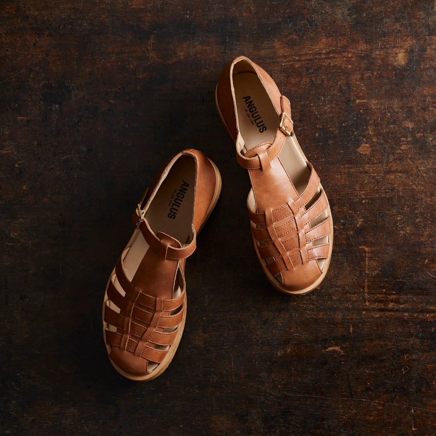 Women's Leather Fisherman Sandal - Tan - Image 4