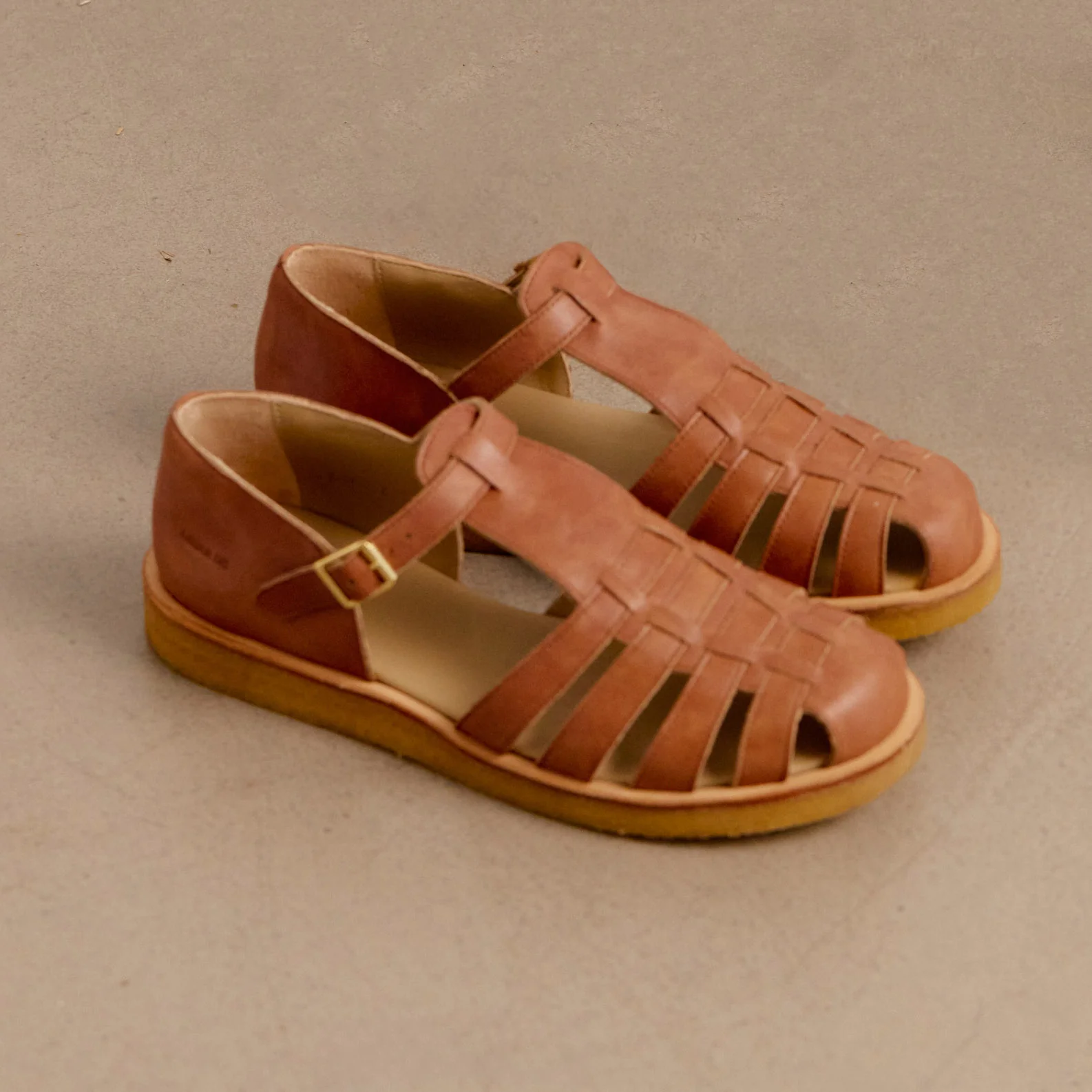 Women's Leather Fisherman Sandal - Tan - Image 5