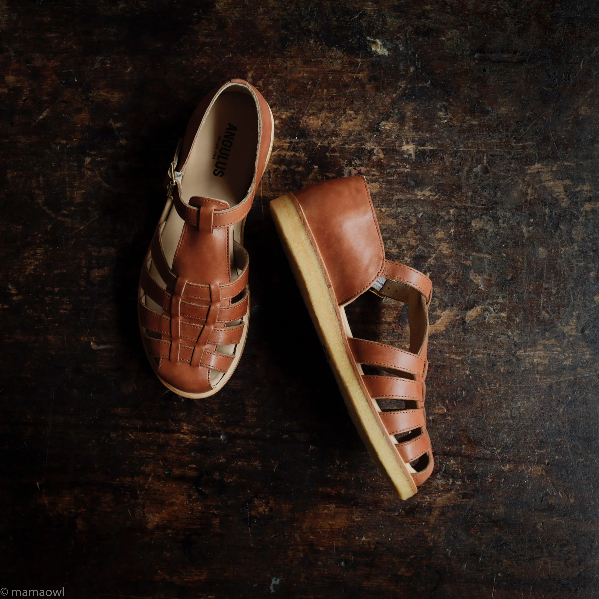 Women's Leather Fisherman Sandal - Tan - Image 9