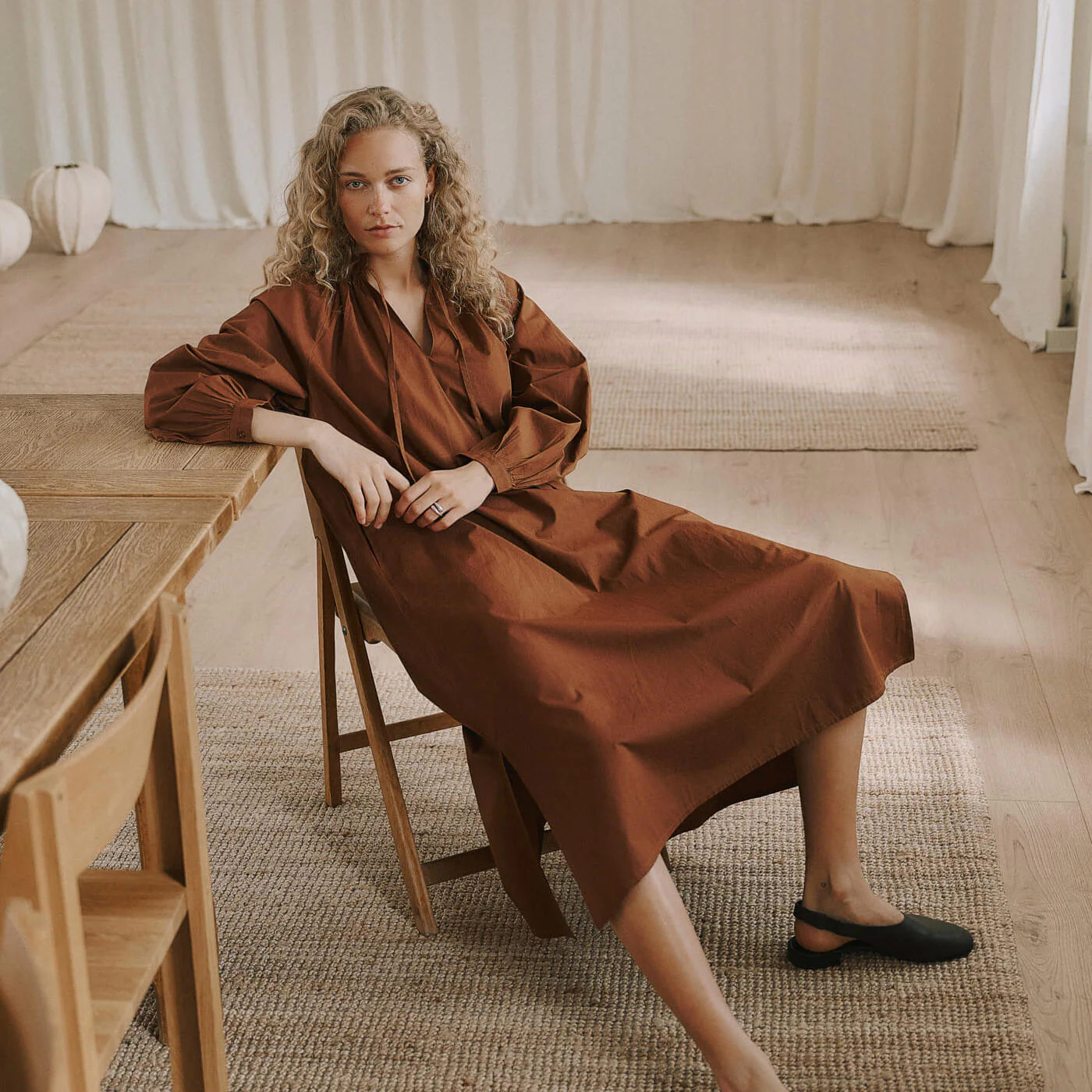 Women's Cotton Irissa Dress - Cambridge Brown
