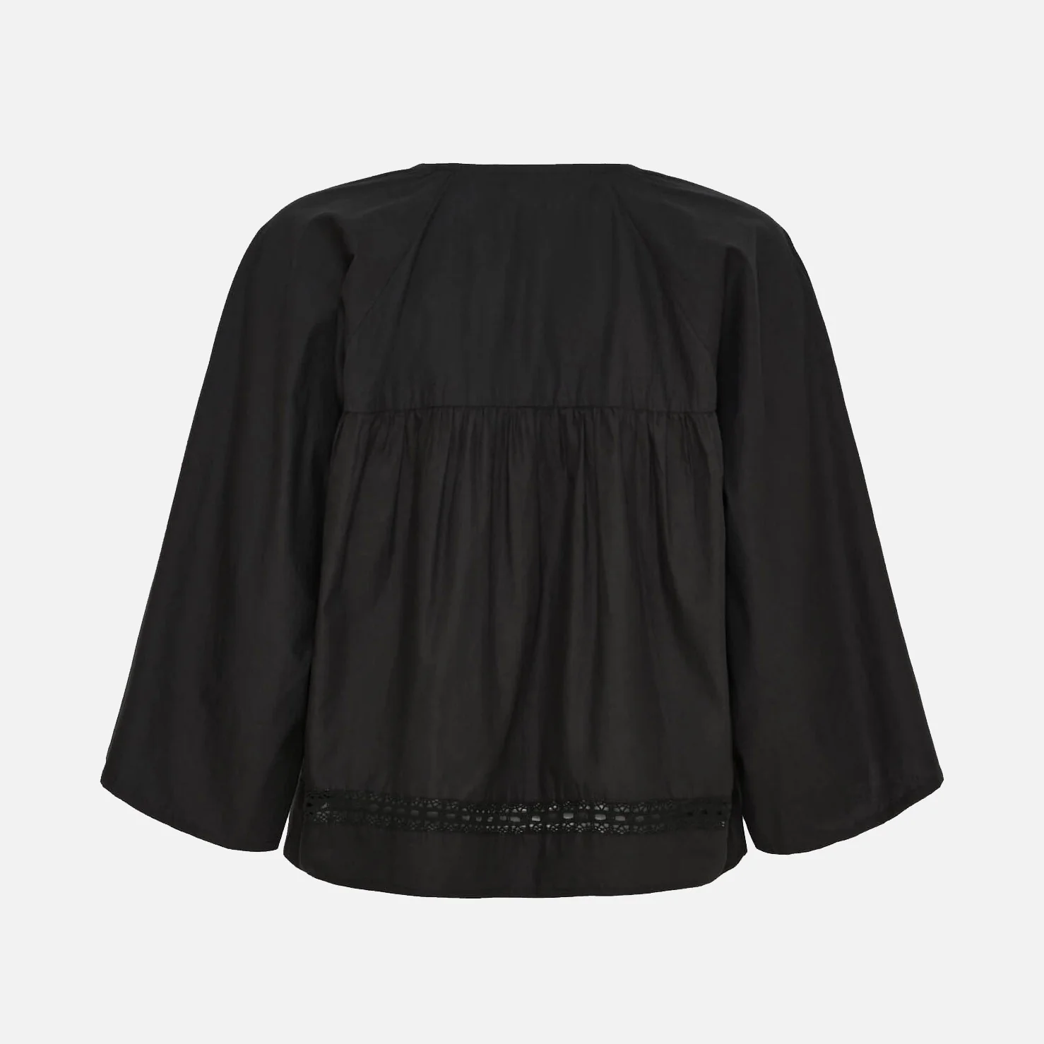 Women's Cotton Siri 3/4 Sleeve Blouse - Black - Image 6