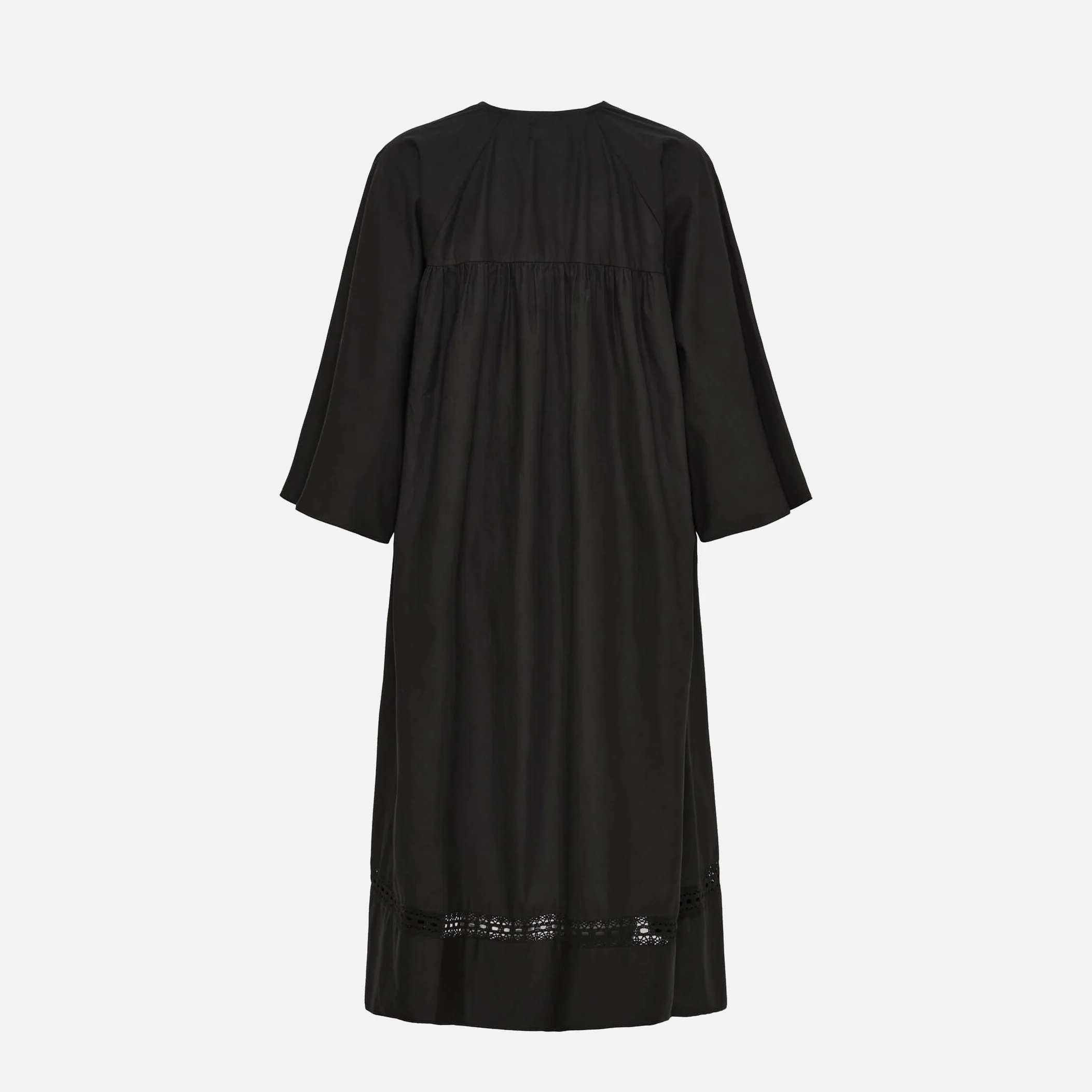 Women's Cotton Siri 3/4 Sleeve Dress - Black - Image 4