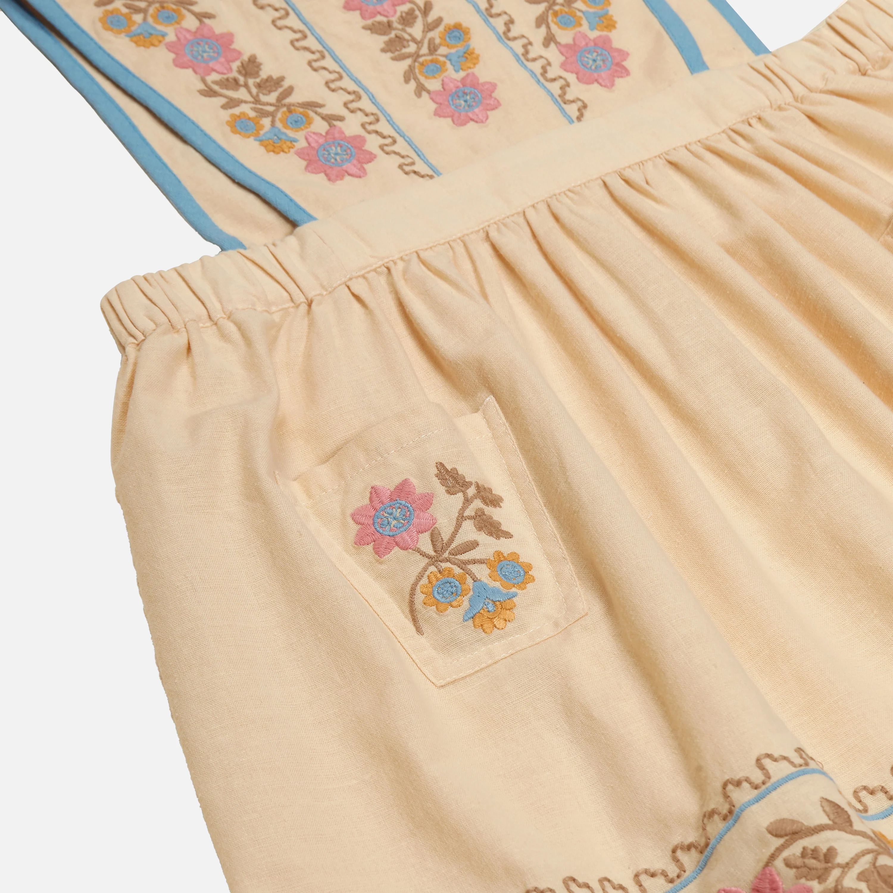 Baby & Kids Cotton Ursina Pinafore - Cashew - Image 3
