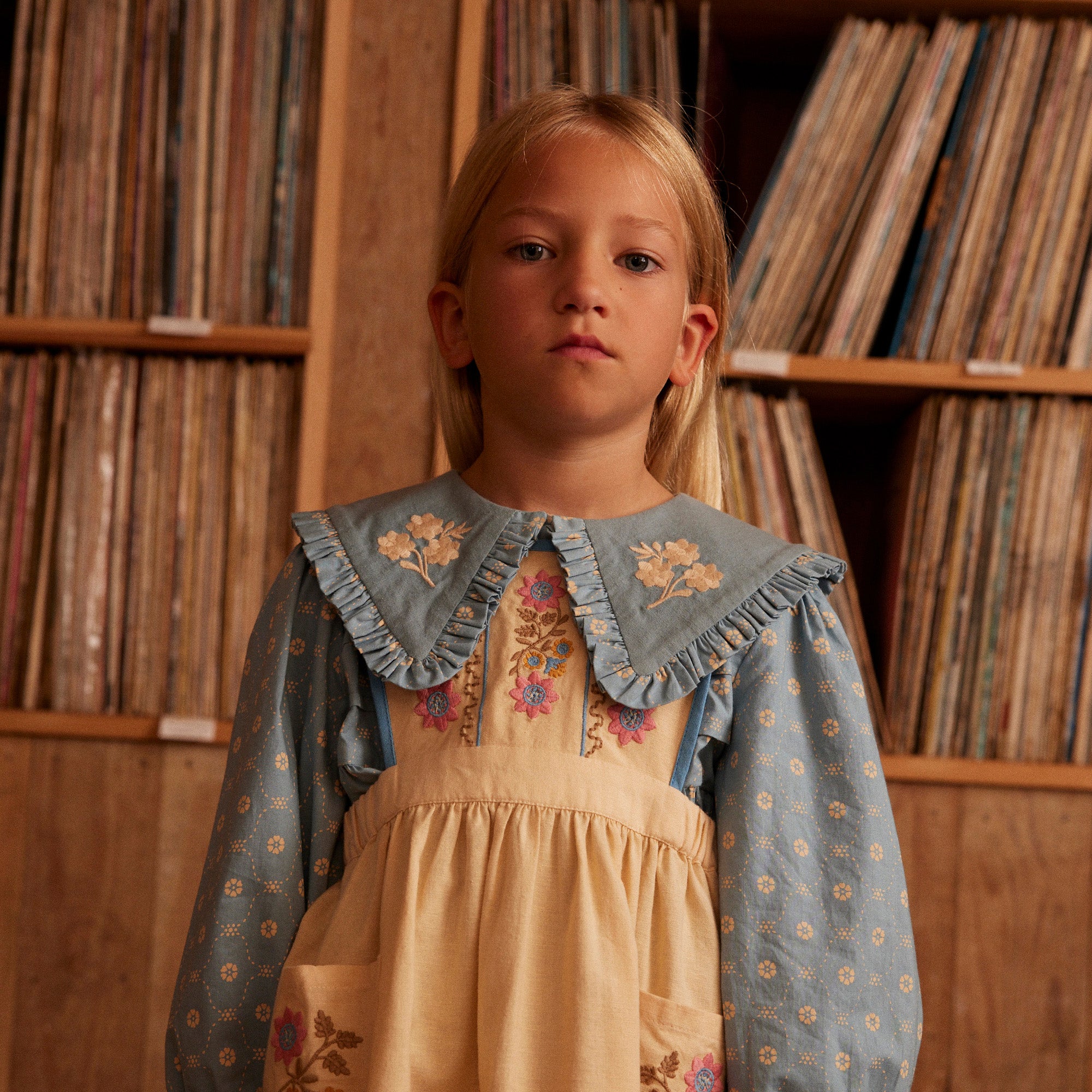 Baby & Kids Cotton Ursina Pinafore - Cashew - Image 5