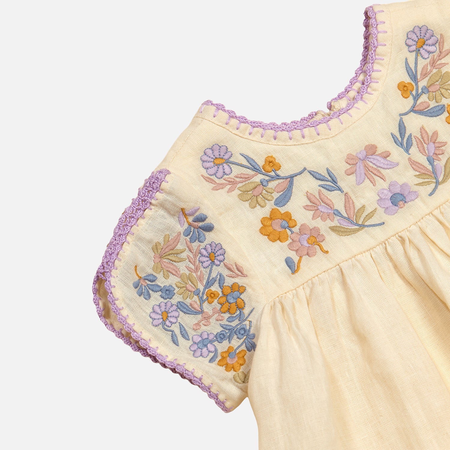 Baby Linen Stevie Bubble Romper - Cream - Image 3