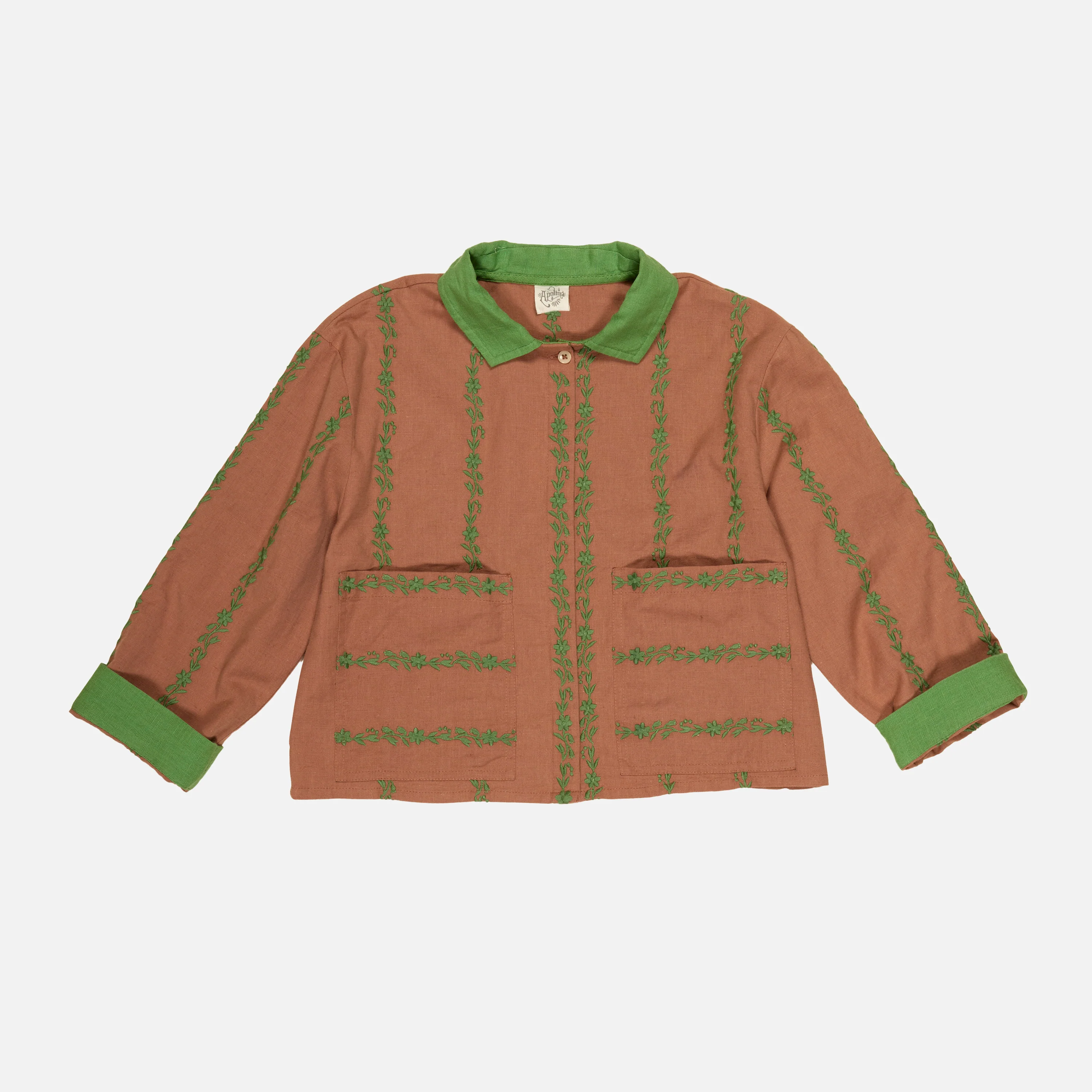 Kids Cotton Logan Shirt - Chocolate - Image 2