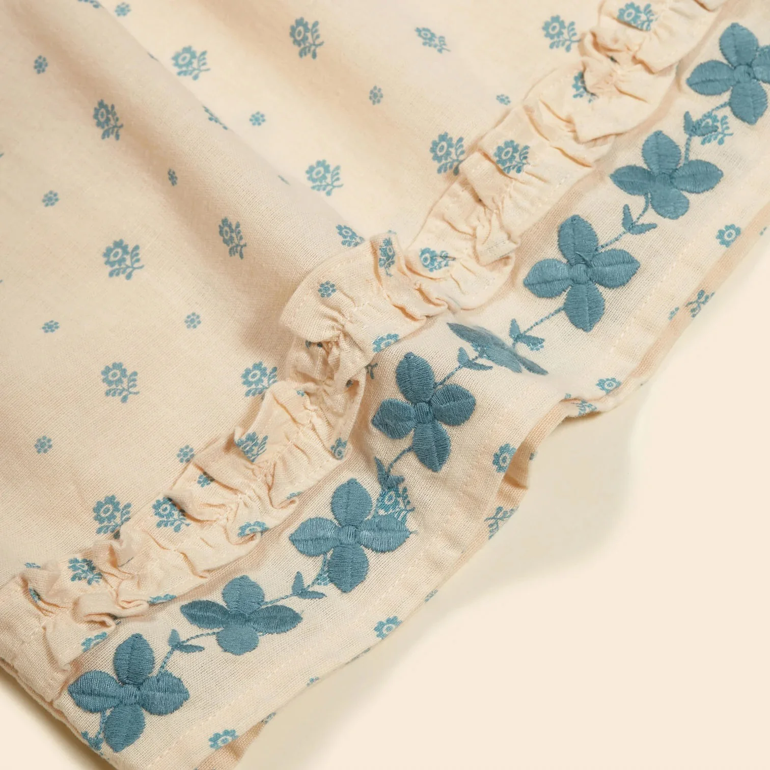 Kids Cotton Pernille Dress - Meadow Calico Cashew - Image 3
