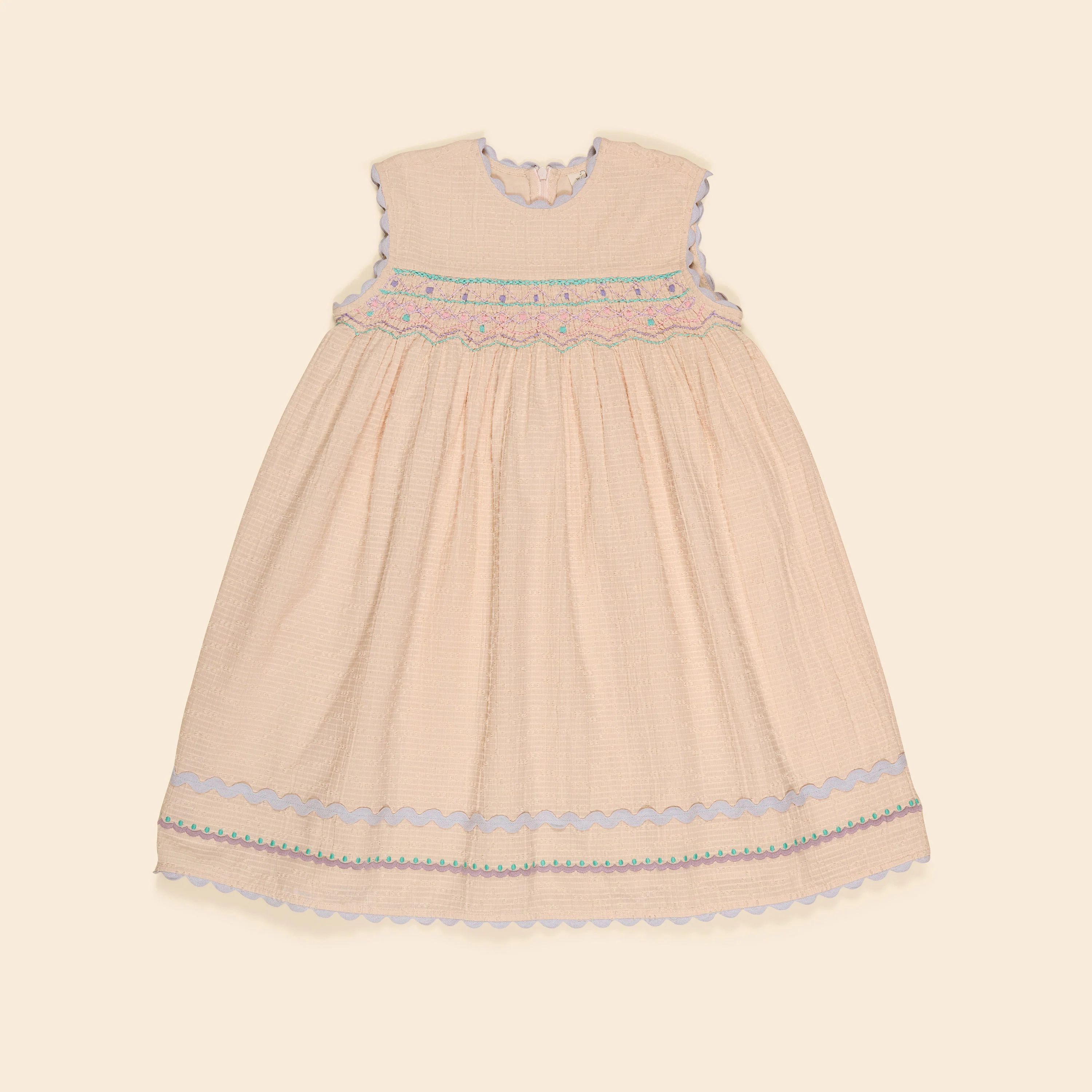 Kids Cotton Gigi Midi Dress - Blush - Image 2