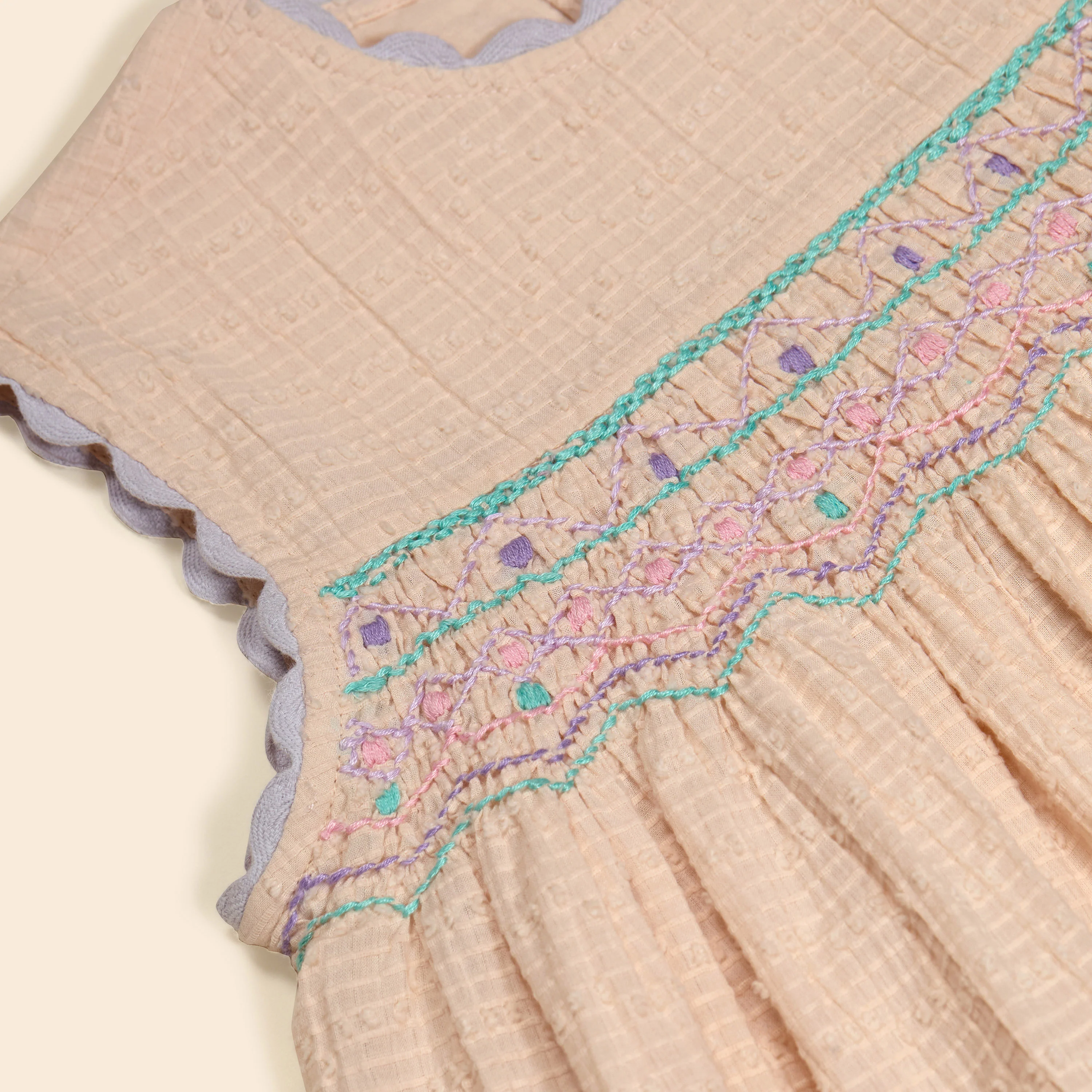Kids Cotton Gigi Midi Dress - Blush - Image 3