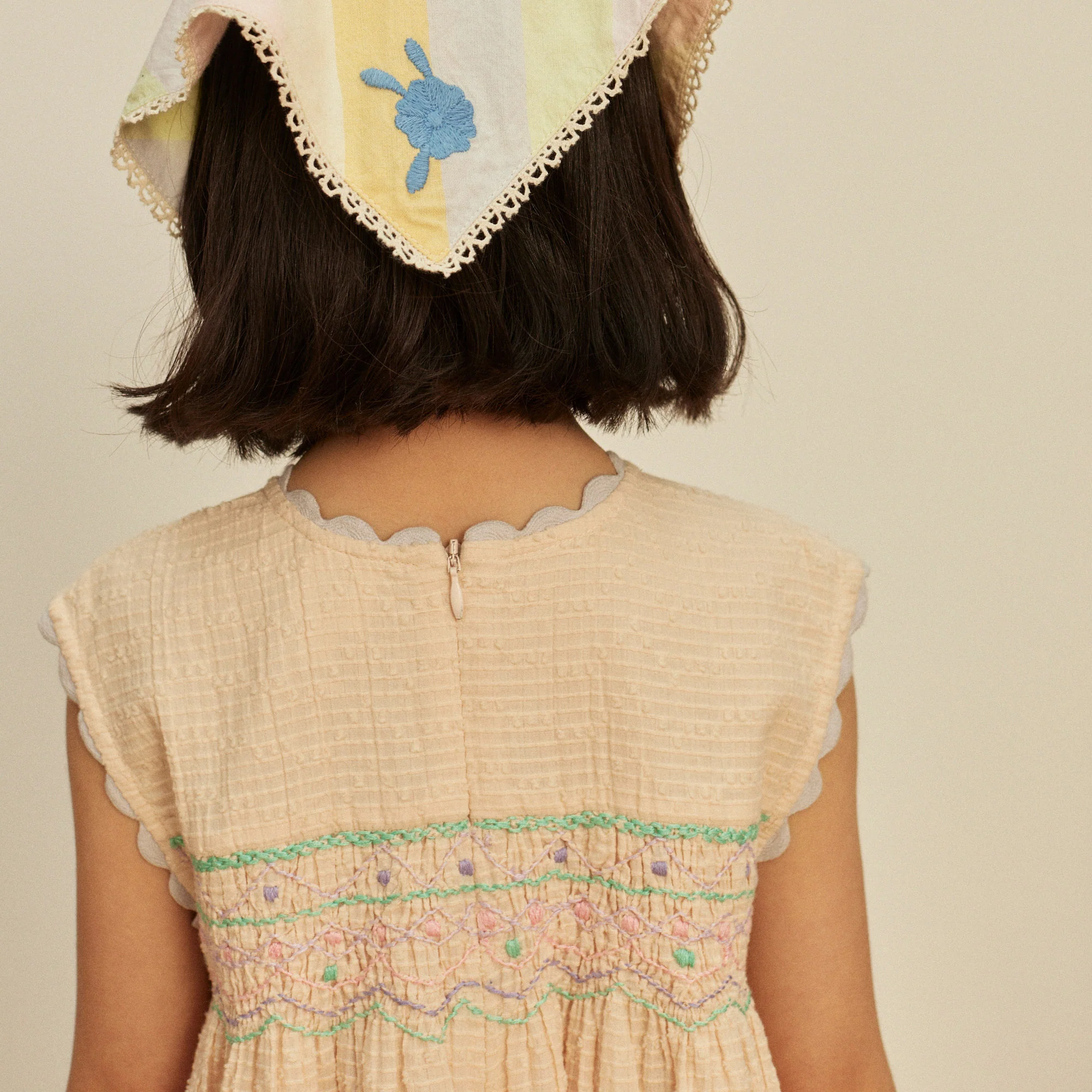 Kids Cotton Gigi Midi Dress - Blush - Image 8