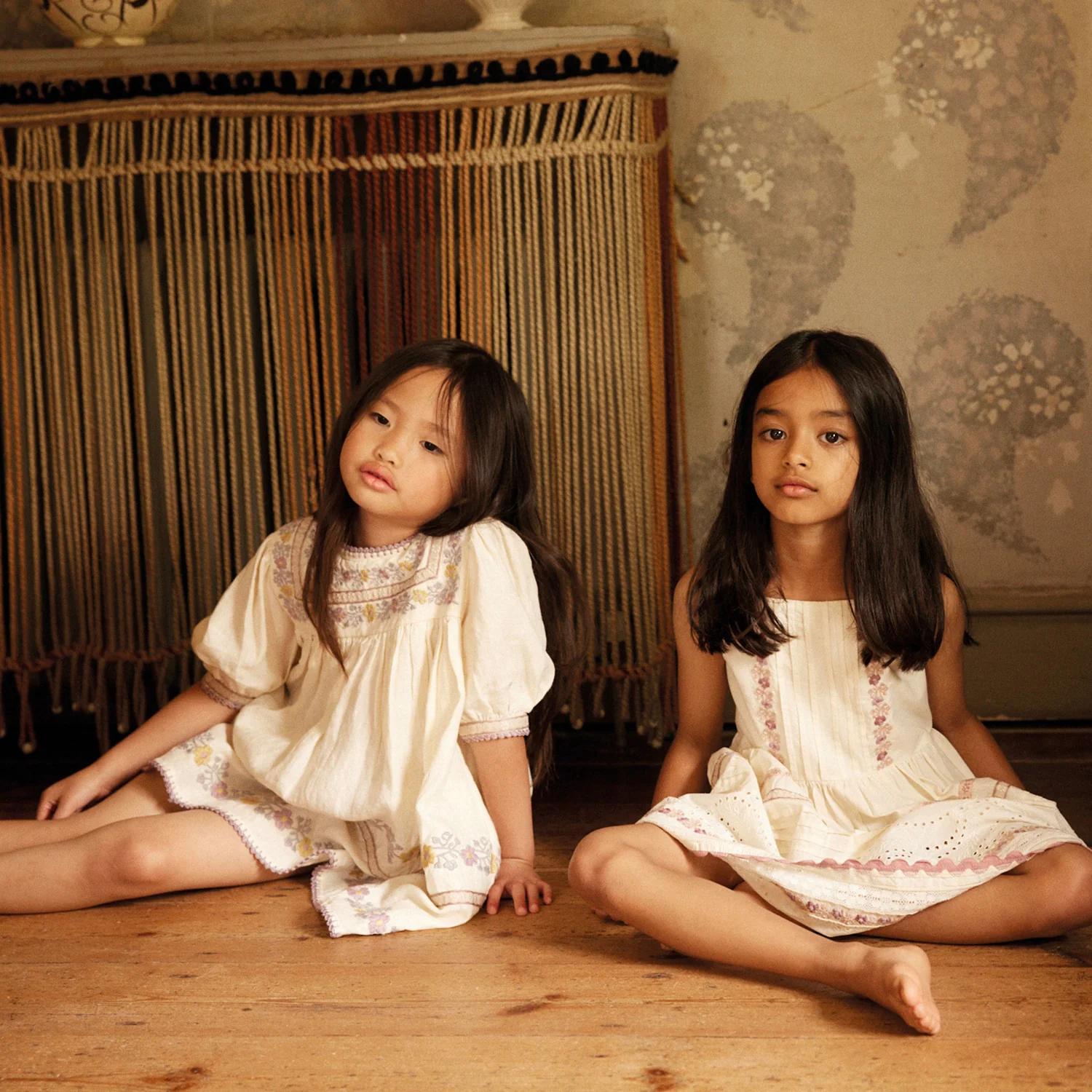 Kids Cotton Minerva Dress - Cream - Image 5