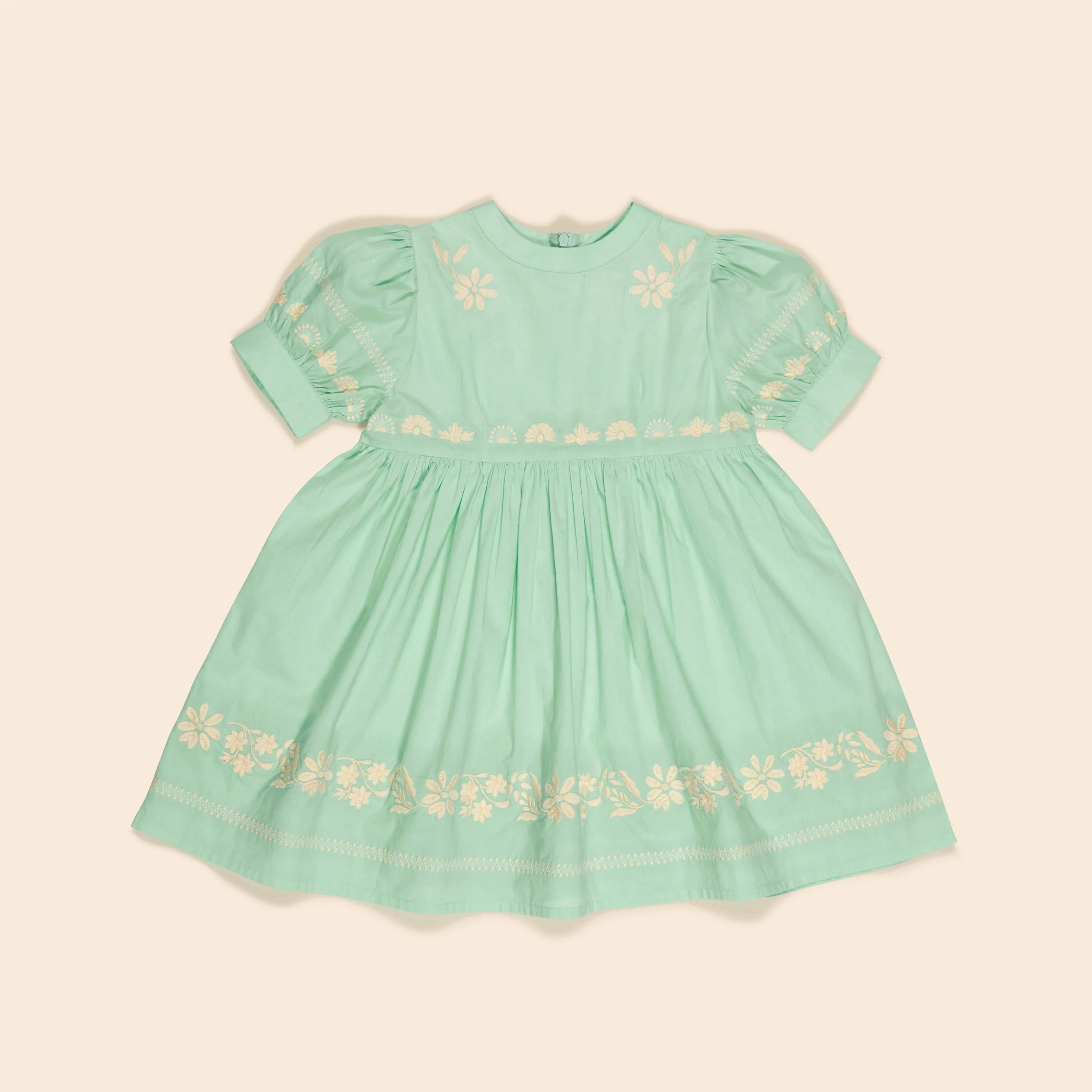 Kids Cotton Mya Dress - Seaglass - Image 2