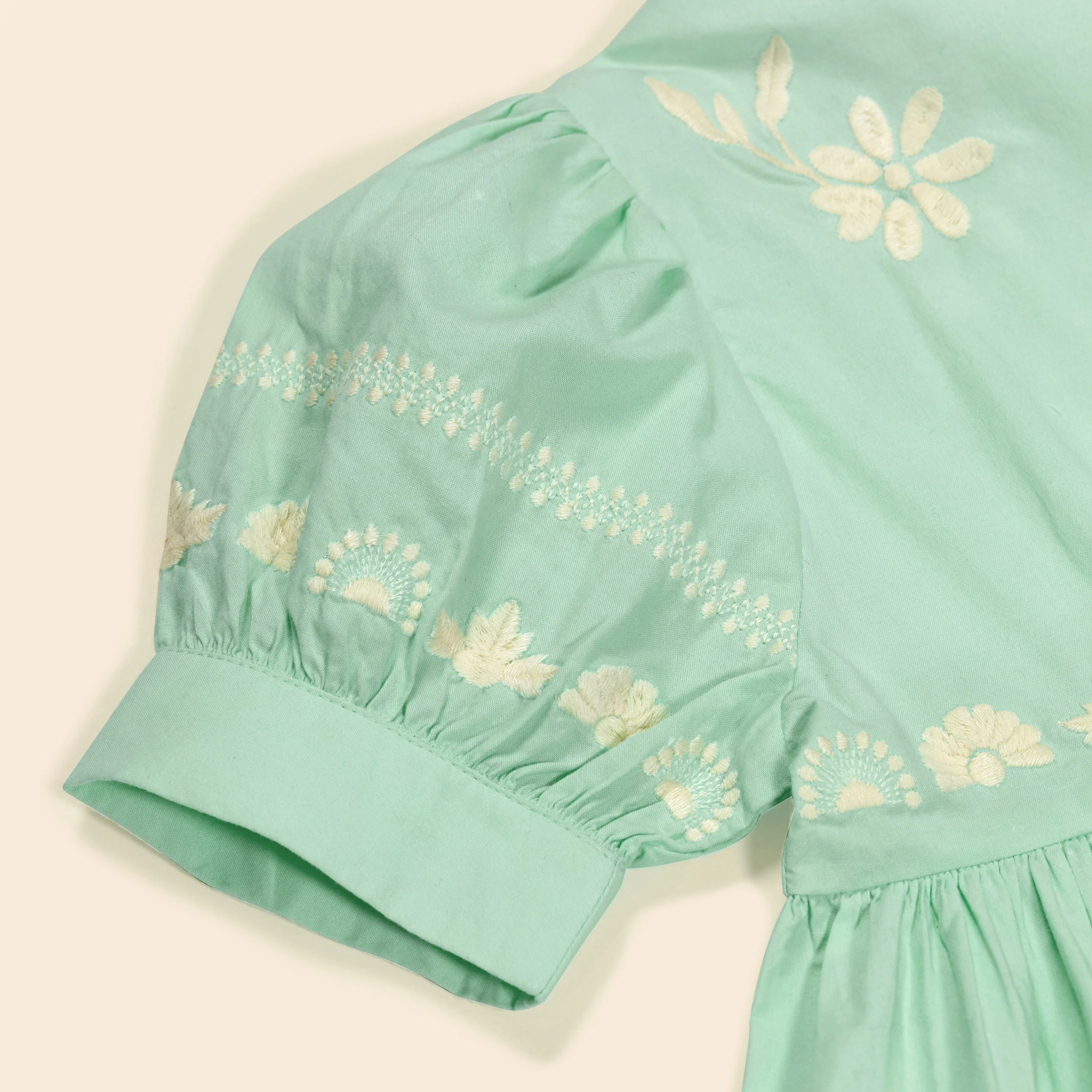 Kids Cotton Mya Dress - Seaglass - Image 5
