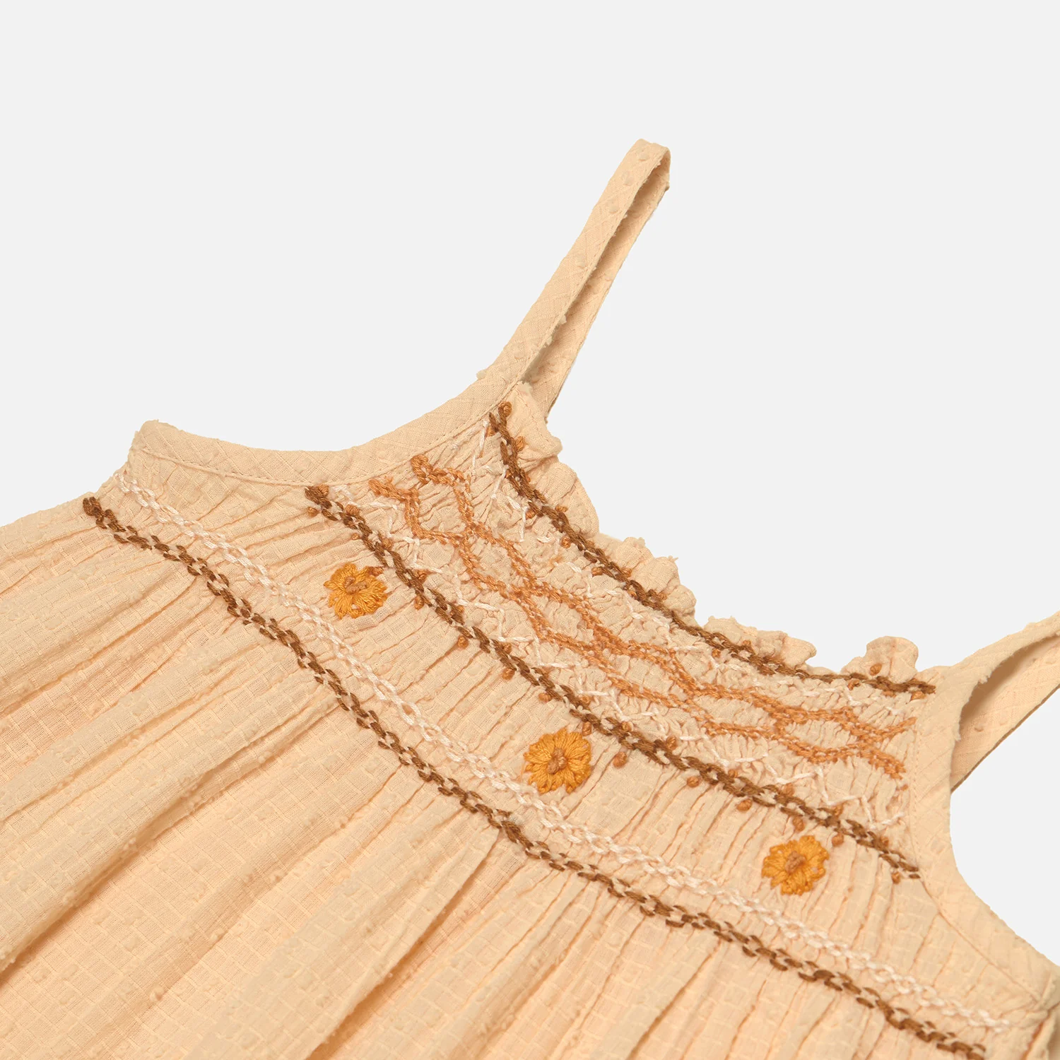 Kids Cotton Tammy Midi Sundress - Peach Yoghurt - Image 3