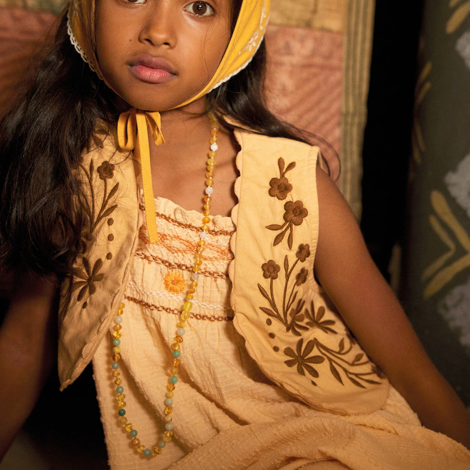 Kids Cotton Tammy Midi Sundress - Peach Yoghurt - Image 7