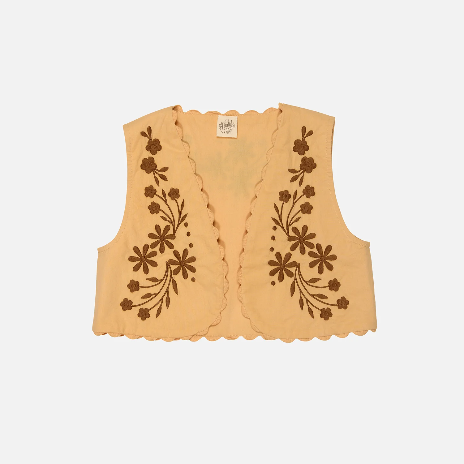 Kids Linen Bonnie Gilet - Vintage Melba - Image 2