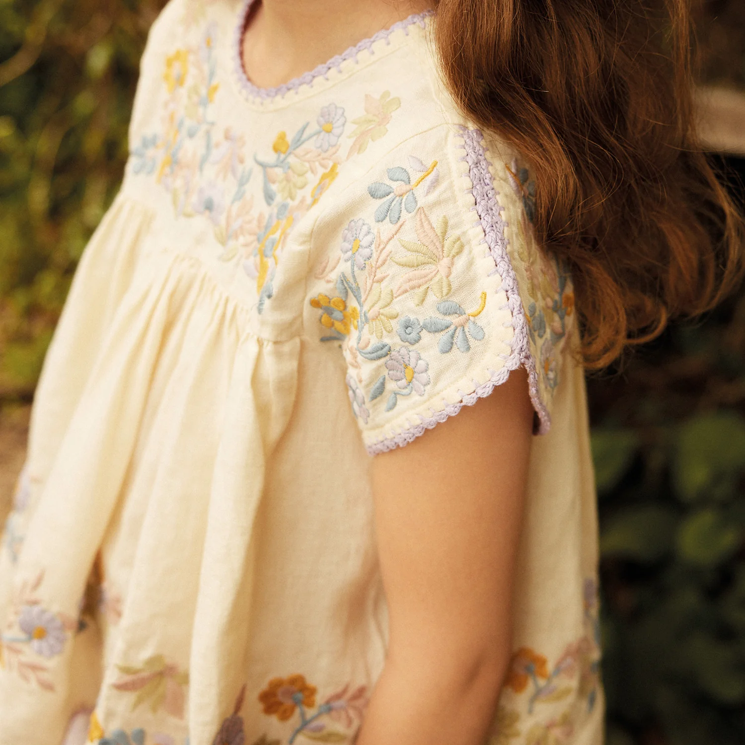 Kids Linen Stevie Blouse - Cream - Image 2