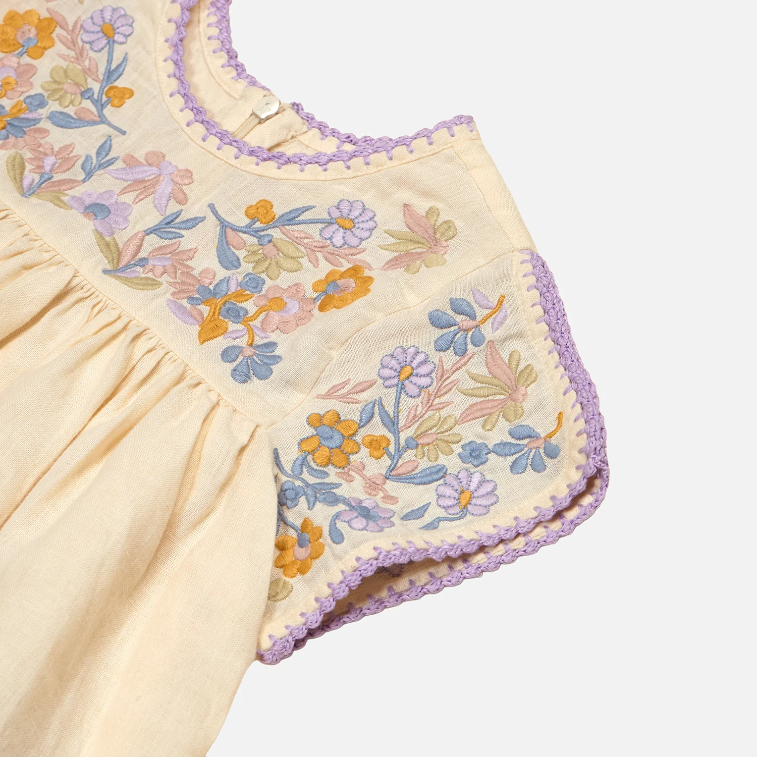 Kids Linen Stevie Blouse - Cream - Image 3