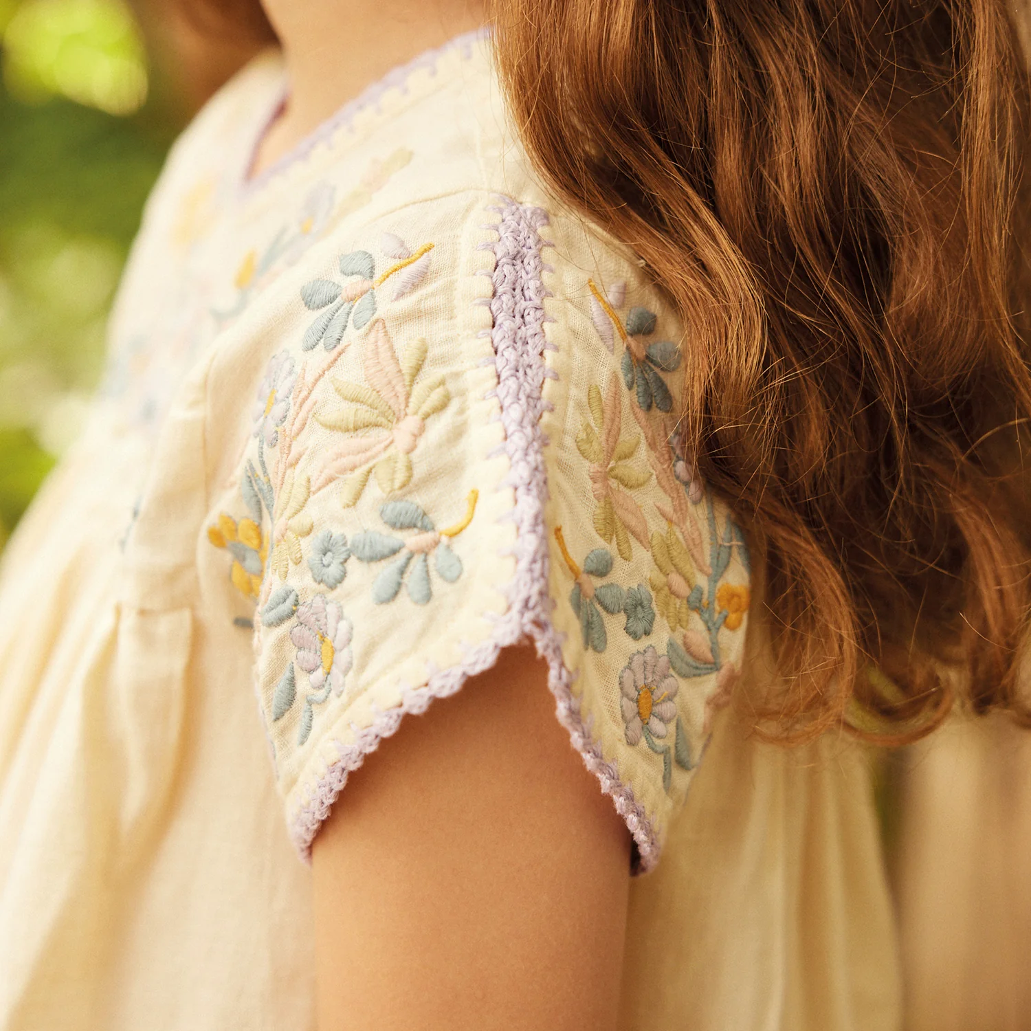 Kids Linen Stevie Blouse - Cream - Image 5