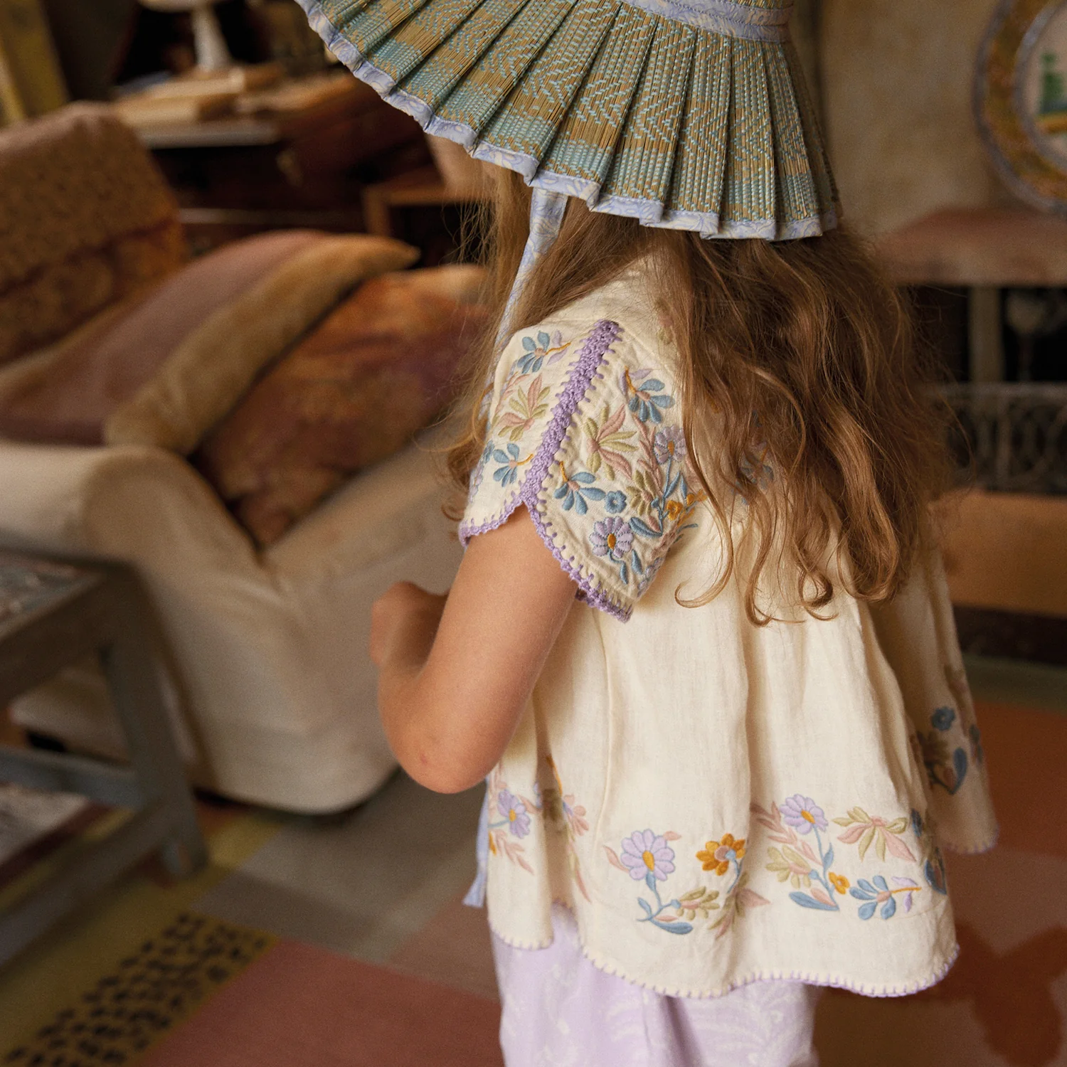 Kids Linen Stevie Blouse - Cream - Image 7
