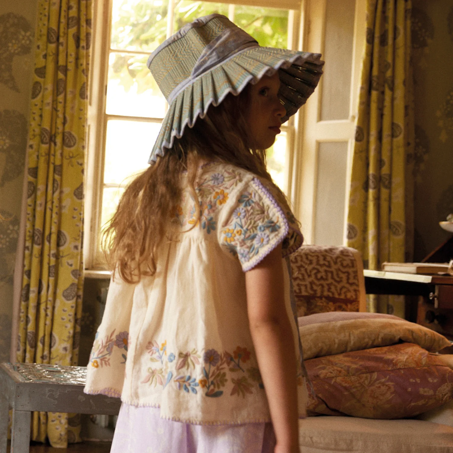 Kids Linen Stevie Blouse - Cream - Image 8