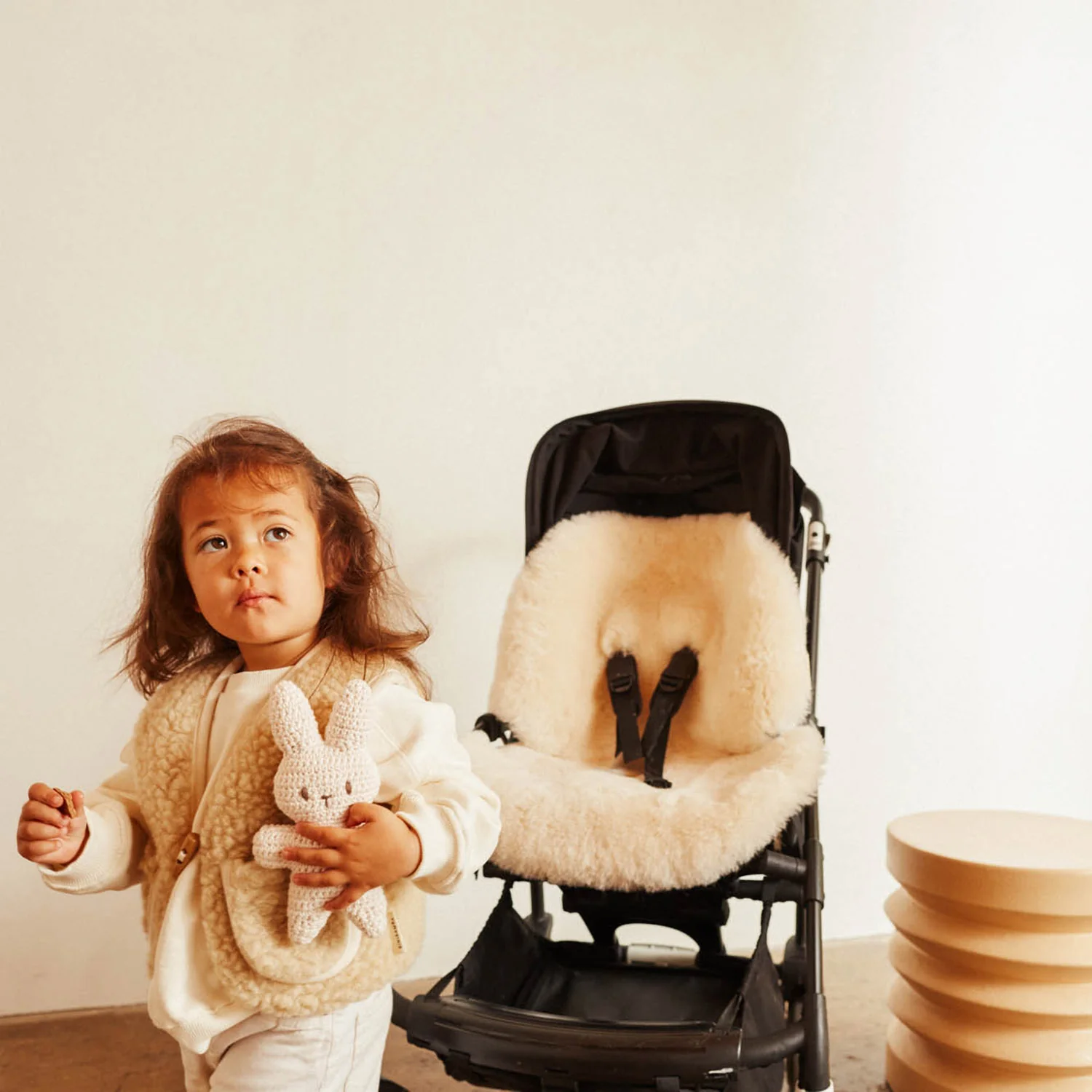 Merino Sheepskin Snuggler / Buggy Liner - Milk - Image 3