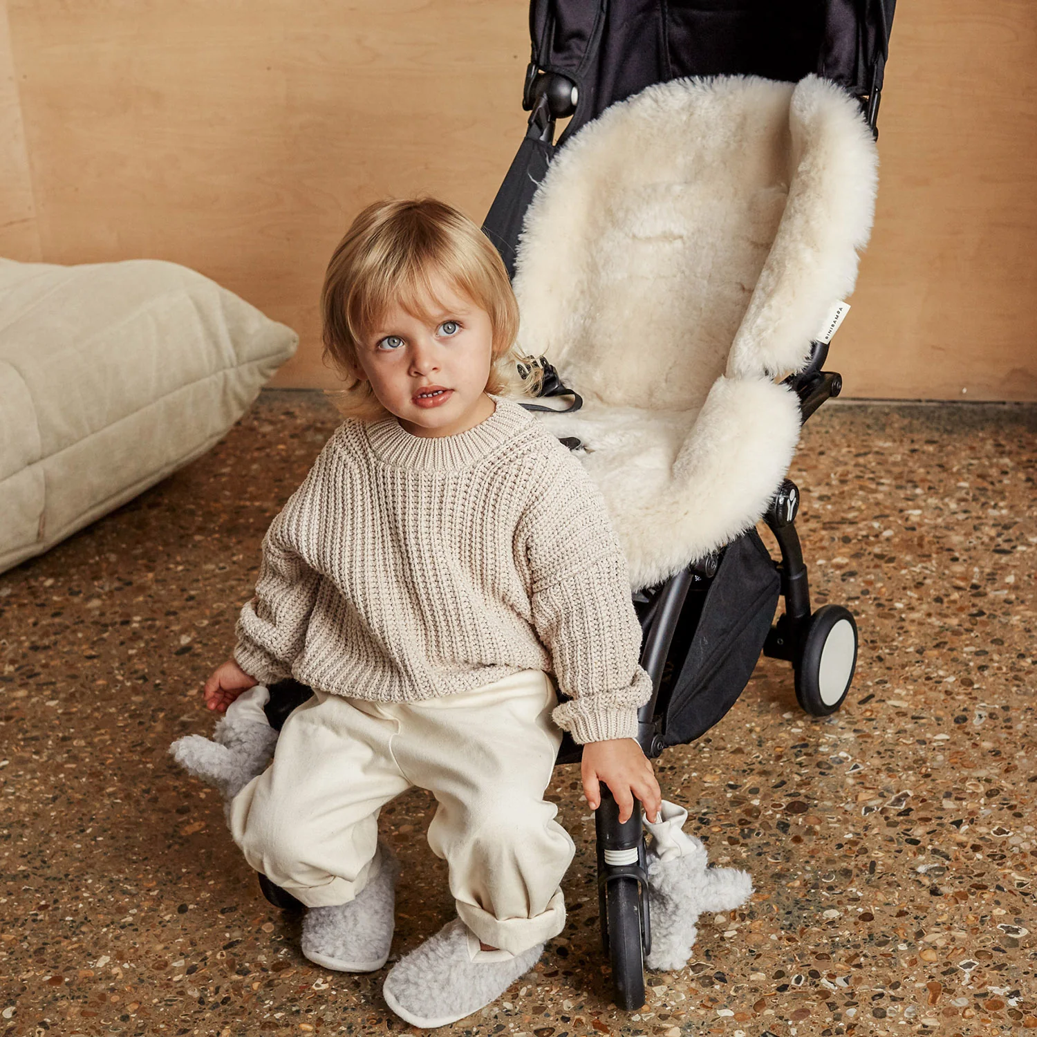 Merino Sheepskin Snuggler / Buggy Liner - Milk - Image 4