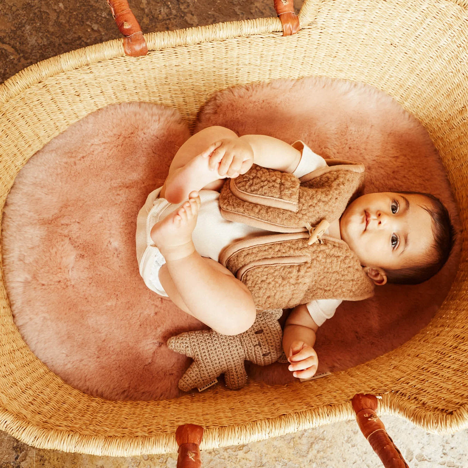 Merino Sheepskin Snuggler / Buggy Liner - Rose