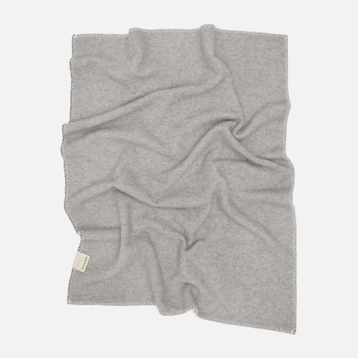 Merino Wool Two Tone Blanket - Charcoal/Grey - Image 3