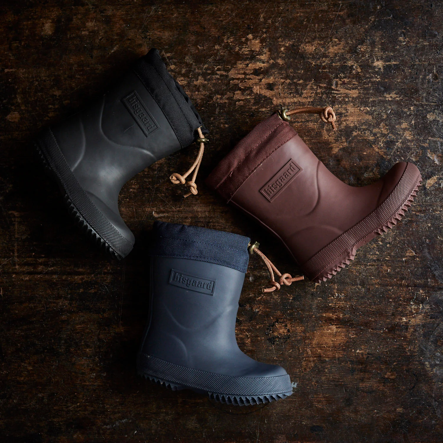 Kids Natural Rubber Wool Lined Boots - Bordeaux - Image 3