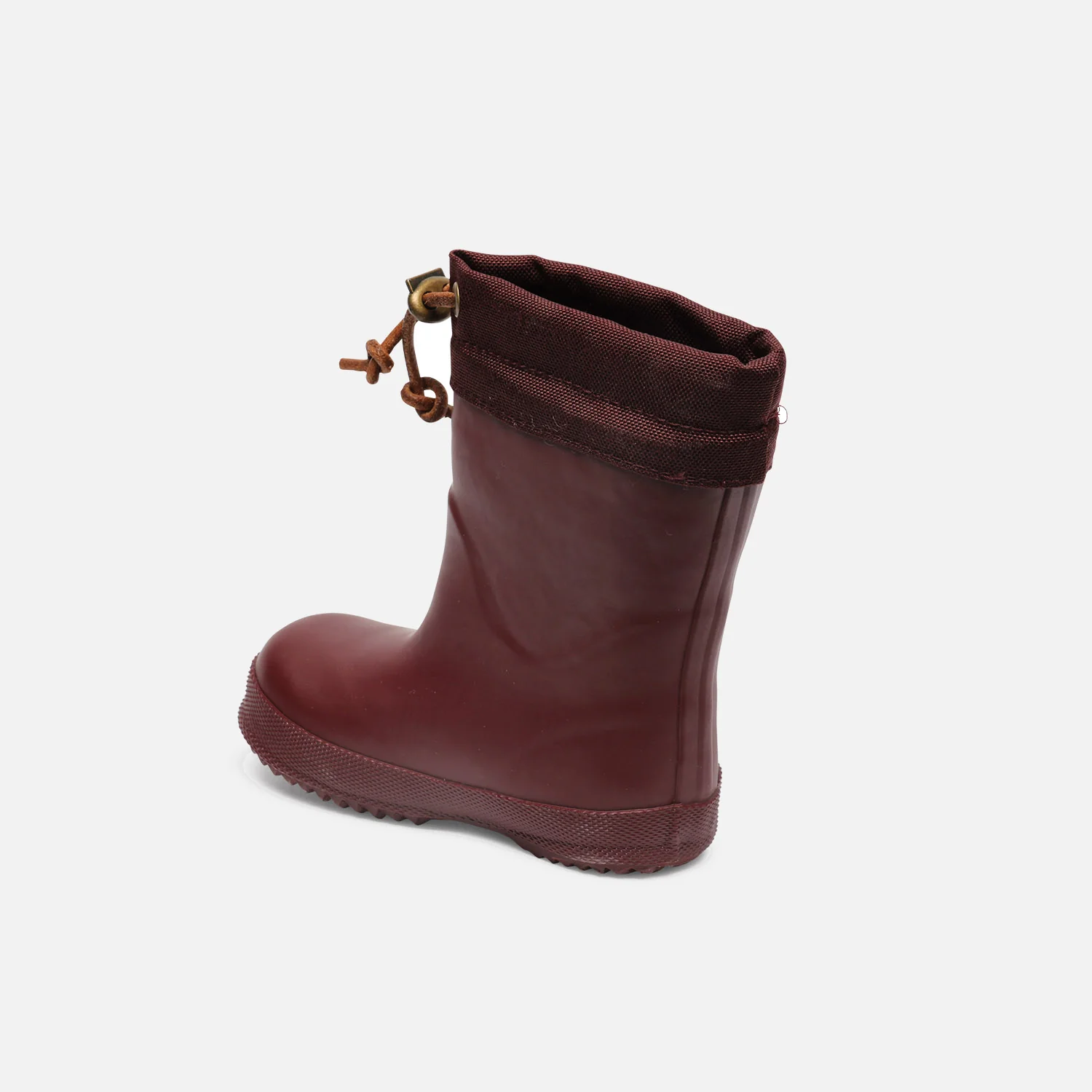Kids Natural Rubber Wool Lined Boots - Bordeaux - Image 5