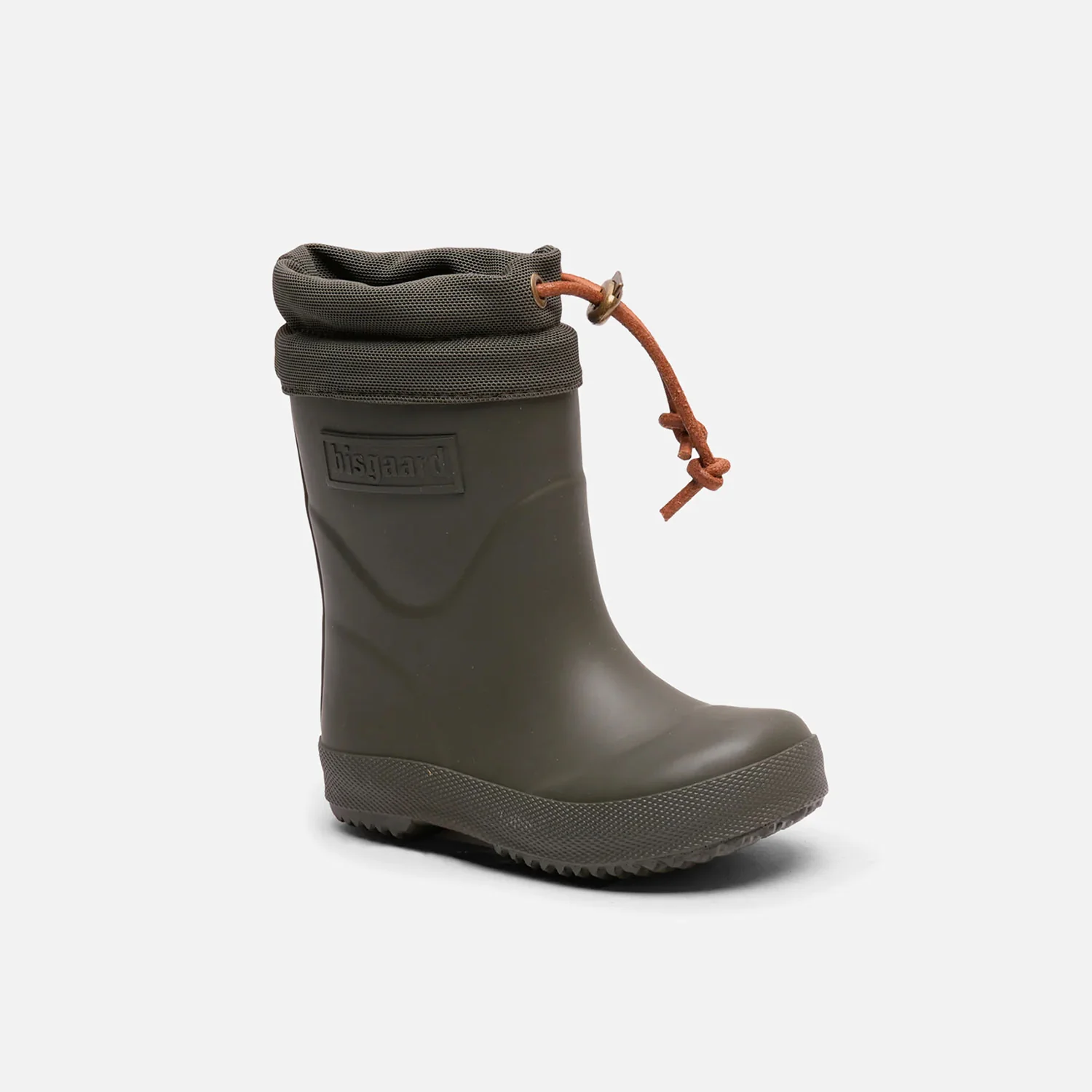 Kids Natural Rubber Wool Lined Boots - Olive - Image 2