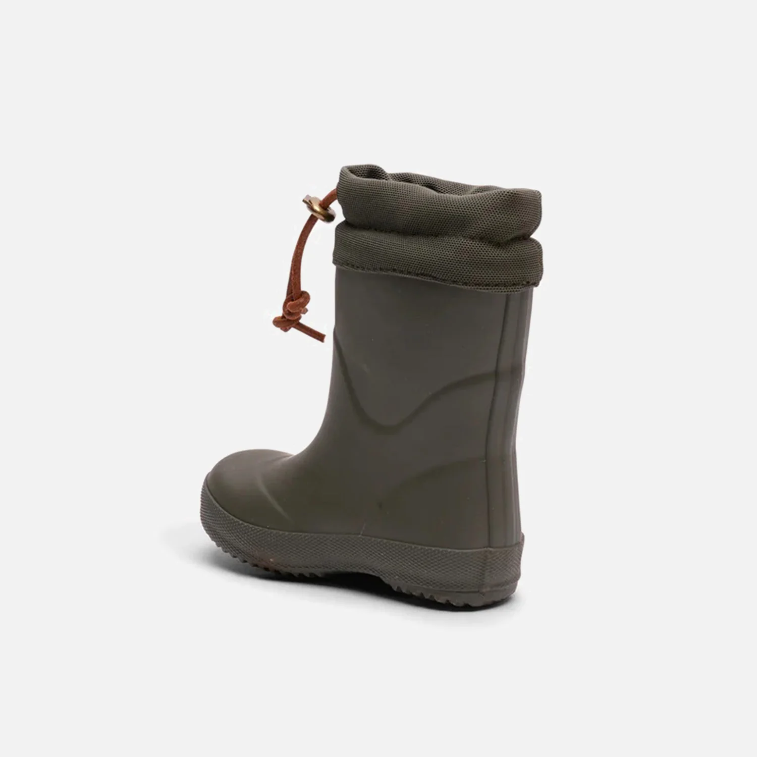 Kids Natural Rubber Wool Lined Boots - Olive - Image 3