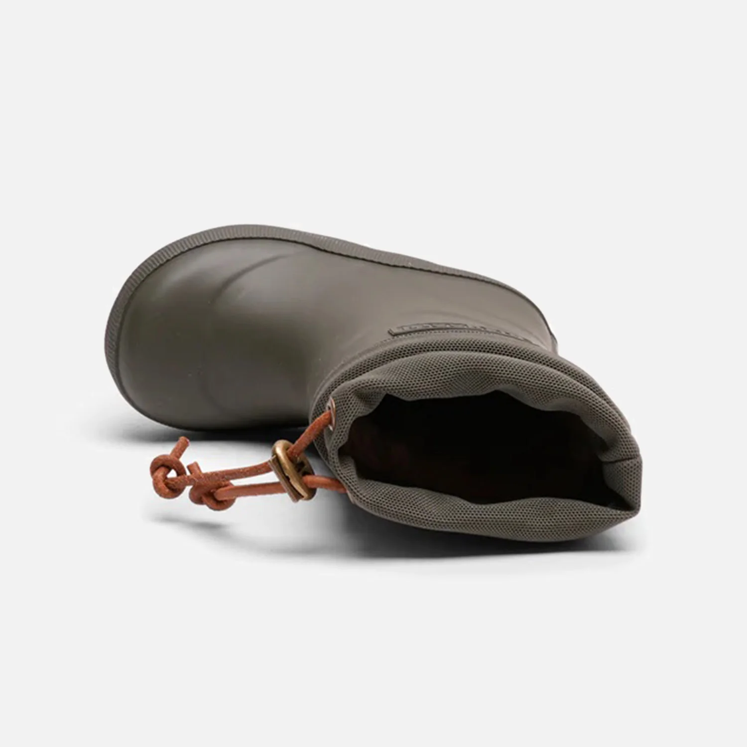 Kids Natural Rubber Wool Lined Boots - Olive - Image 4