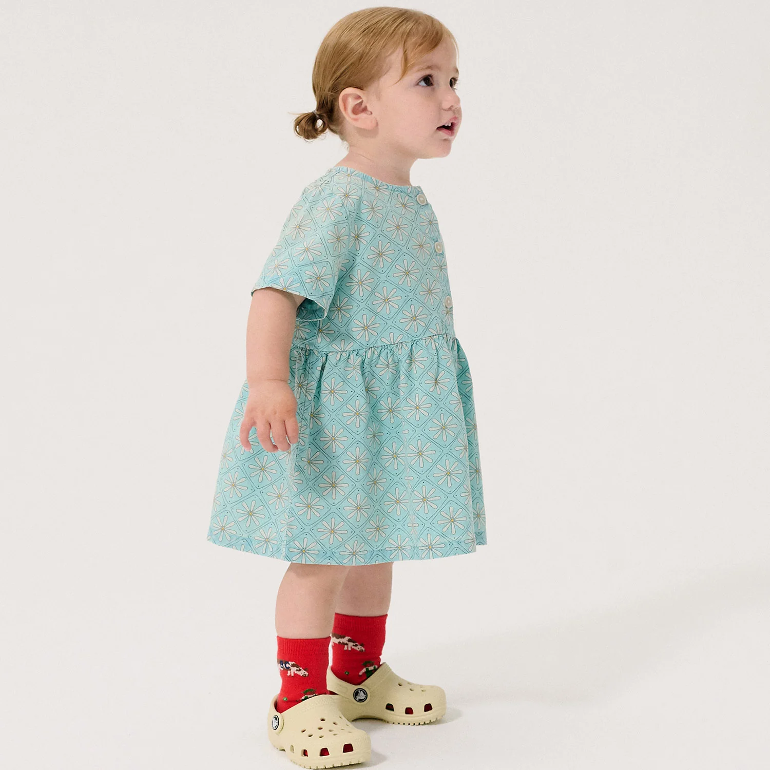 Baby Cotton Dress - Daisy Mosaic - Image 2