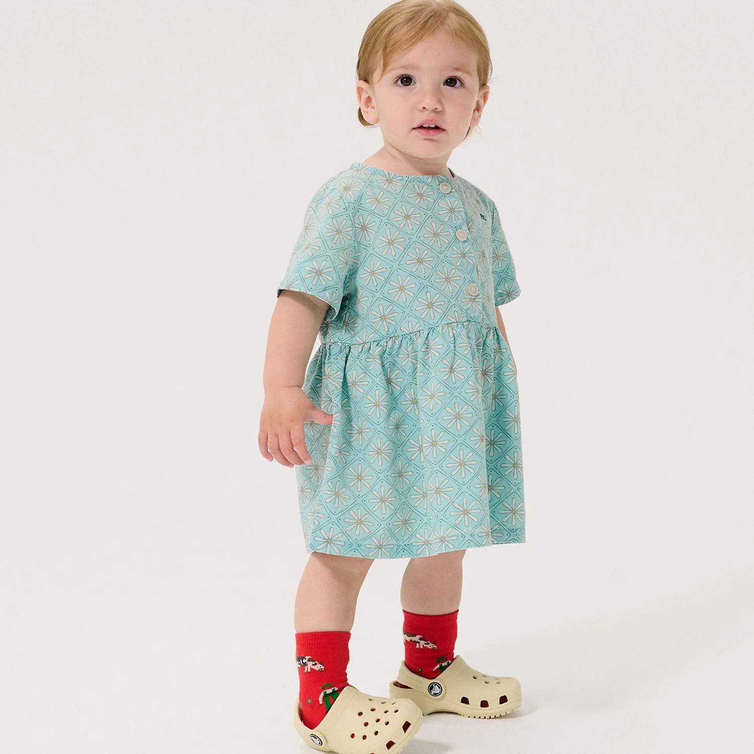 Baby Cotton Dress - Daisy Mosaic - Image 4
