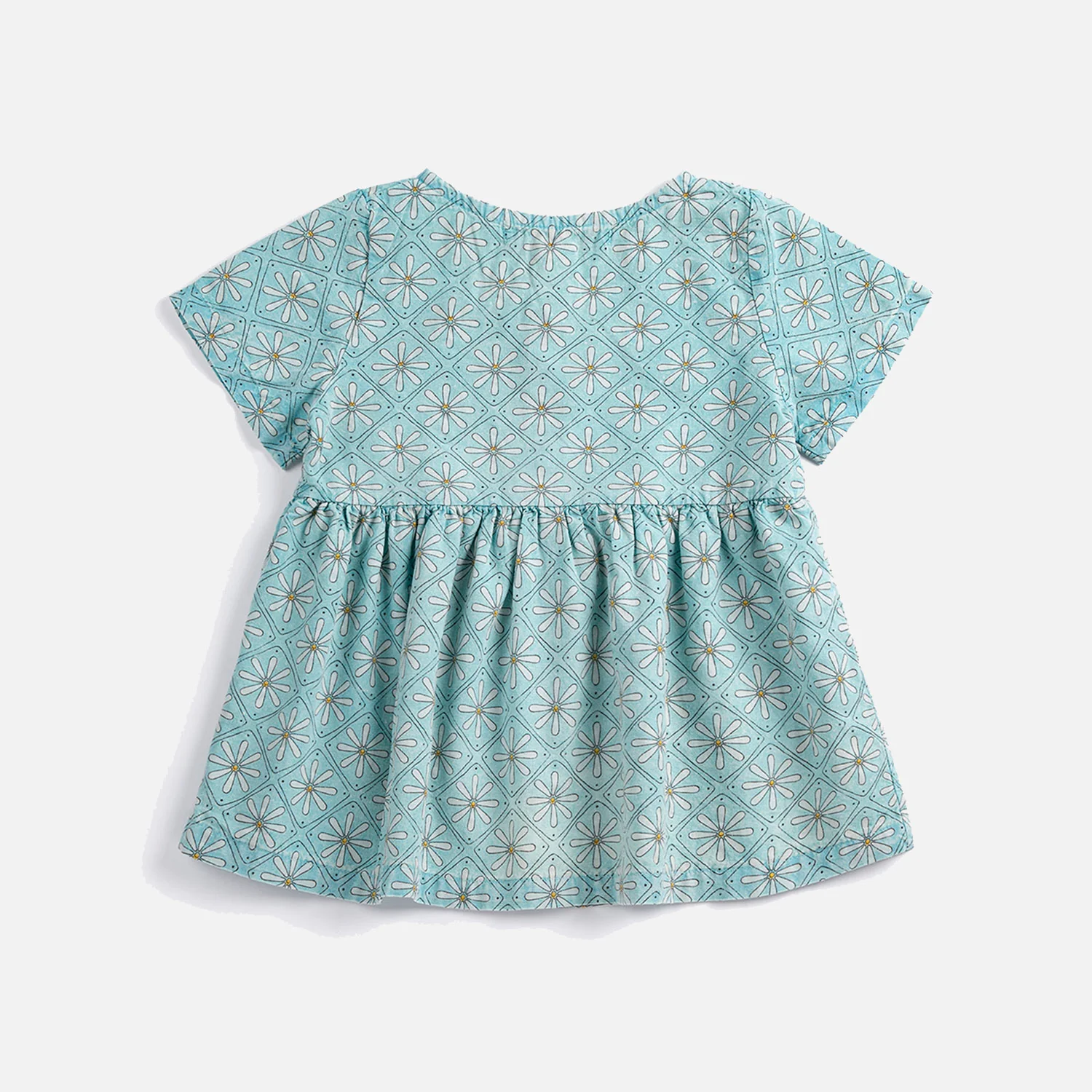Baby Cotton Dress - Daisy Mosaic - Image 5