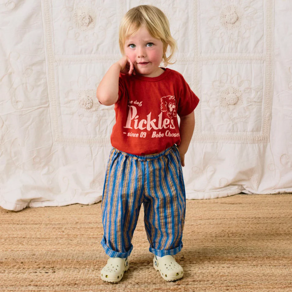 Baby Cotton Pants - Hairline Stripe - Image 3
