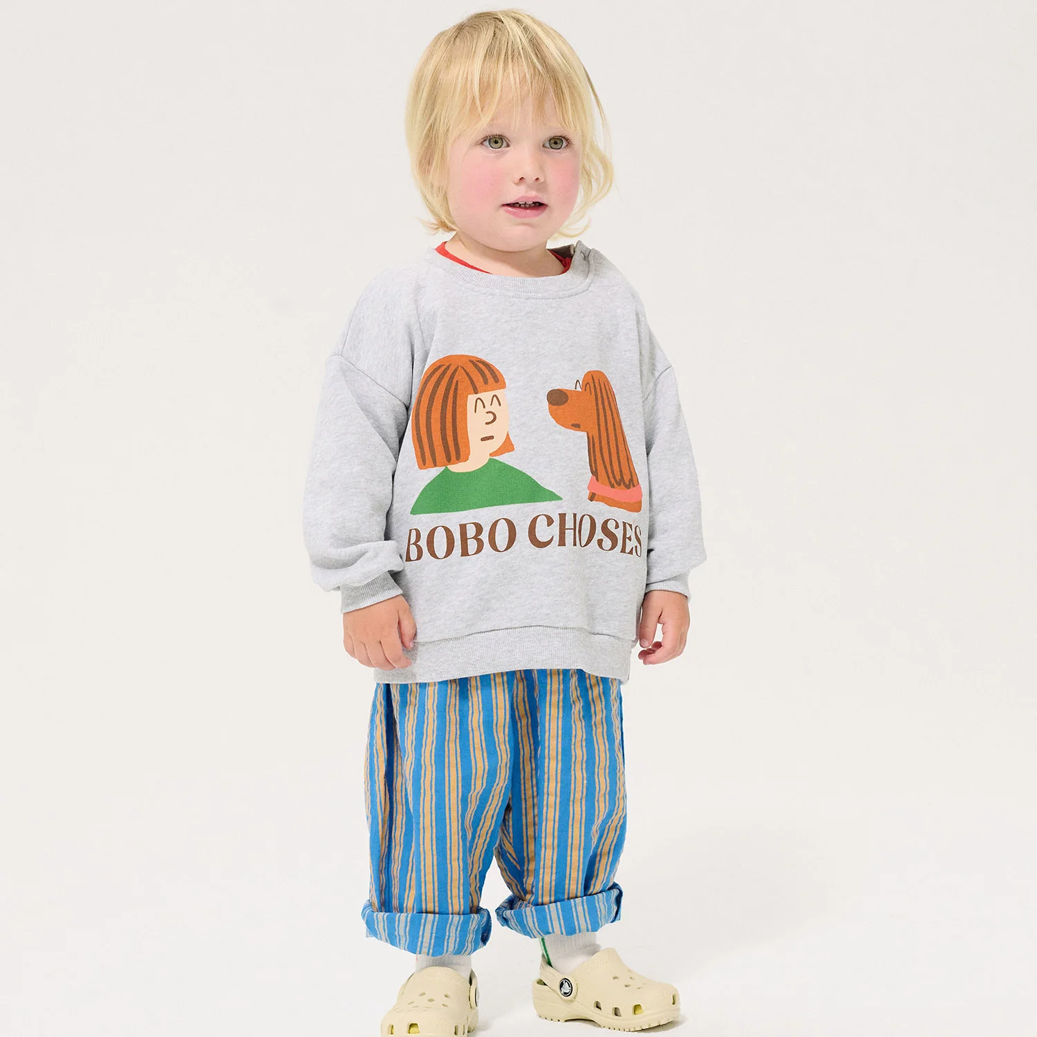 Baby Cotton Pants - Hairline Stripe - Image 5