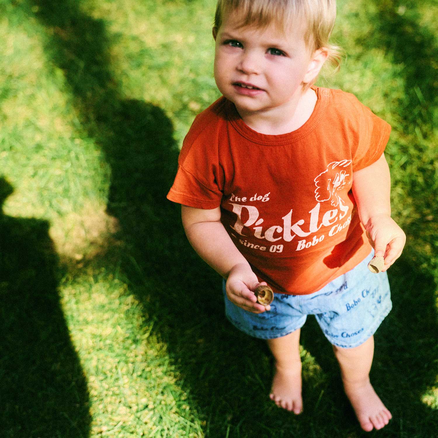 Baby Cotton T-Shirt - Red Pickles the Dog - Image 3