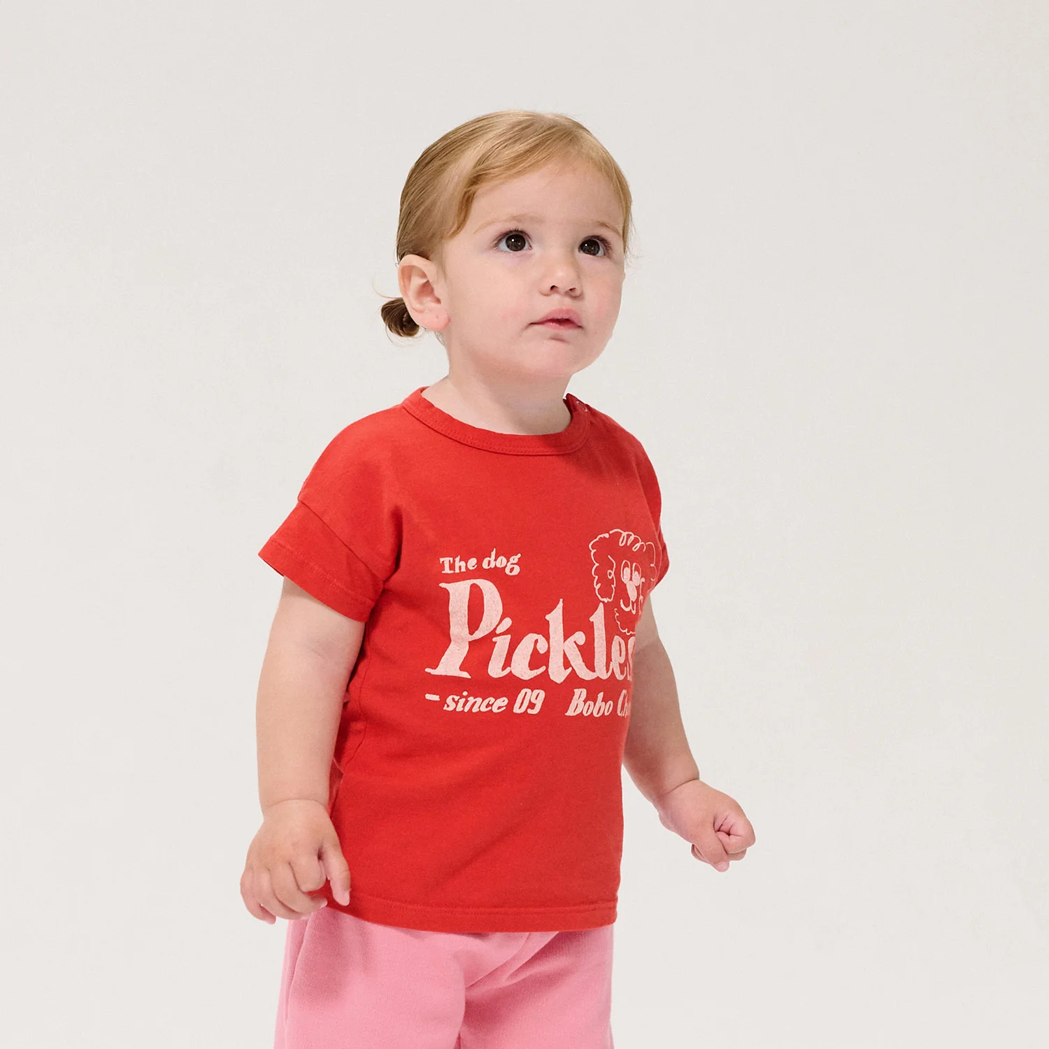 Baby Cotton T-Shirt - Red Pickles the Dog - Image 4