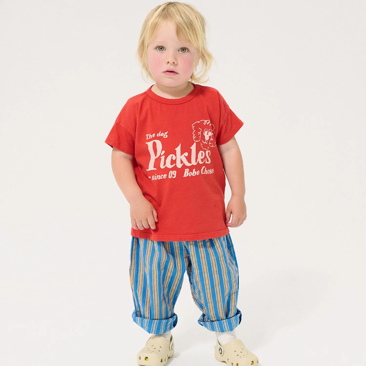 Baby Cotton T-Shirt - Red Pickles the Dog - Image 5