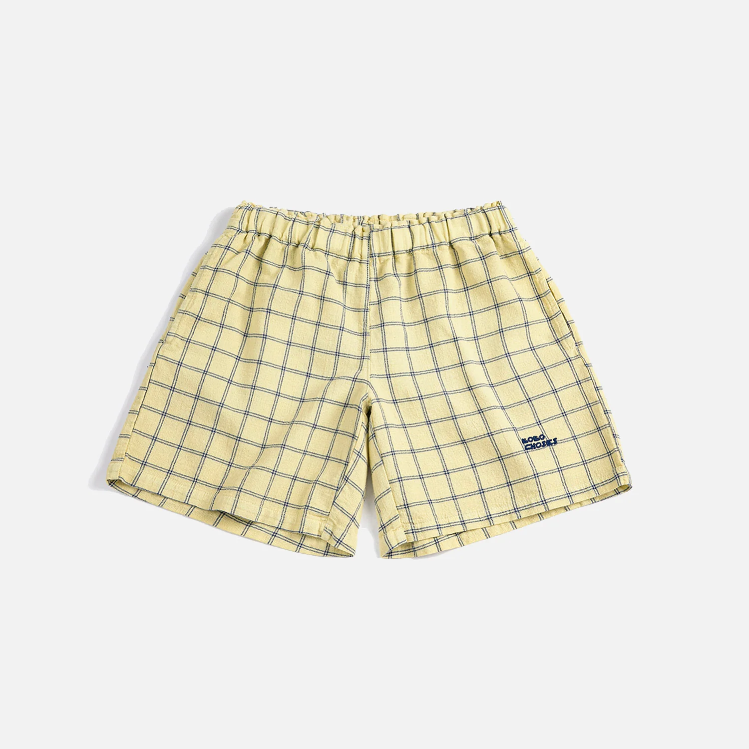 Kids Cotton Bermuda Shorts - Spicy Window Pane - Image 3