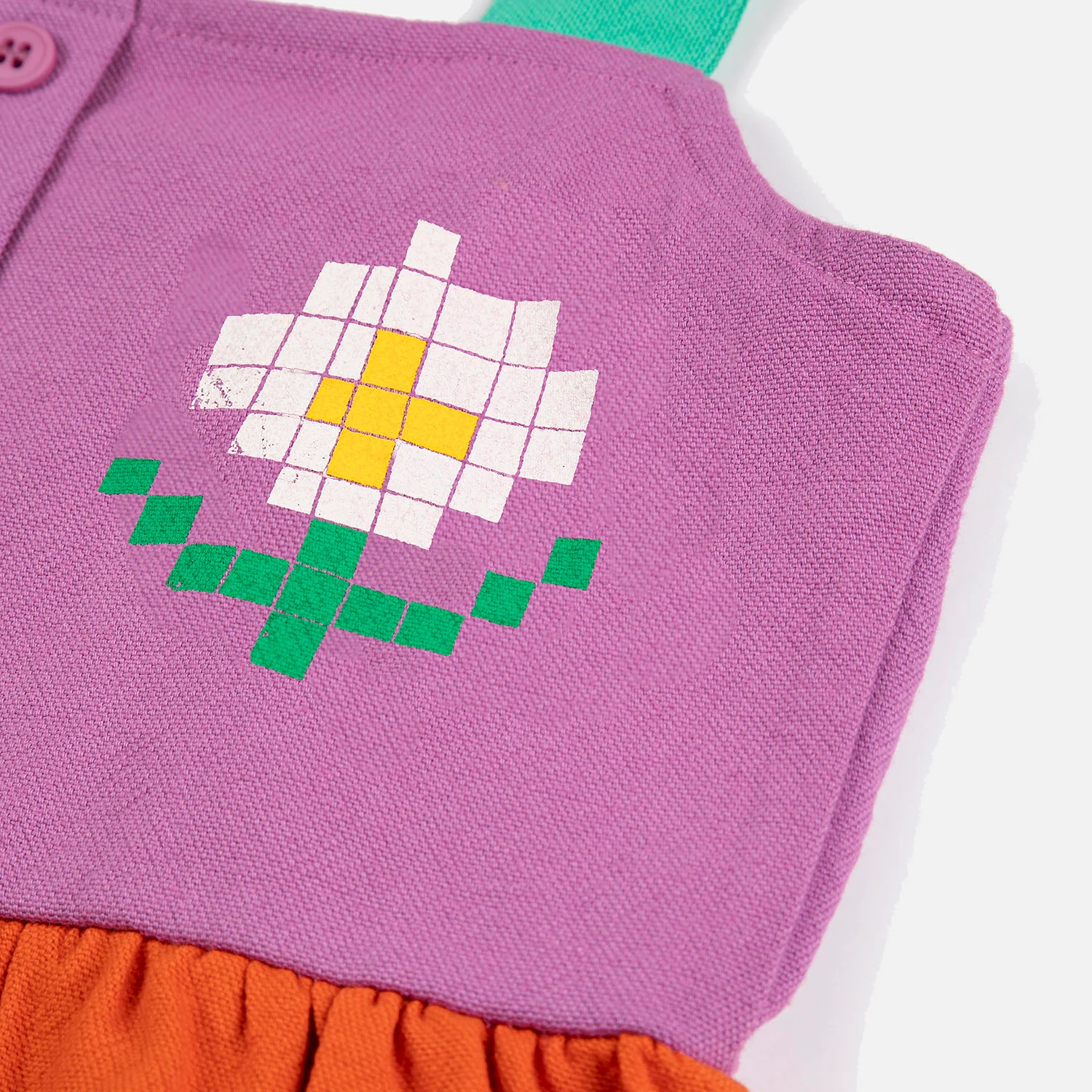 Kids Cotton Block Dress - Pixel Daisy - Image 5