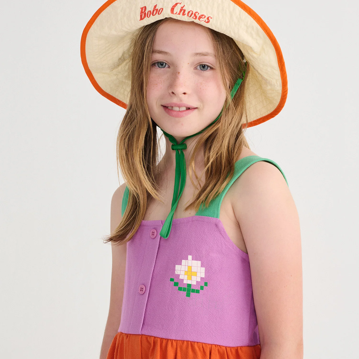 Kids Cotton Block Dress - Pixel Daisy - Image 6