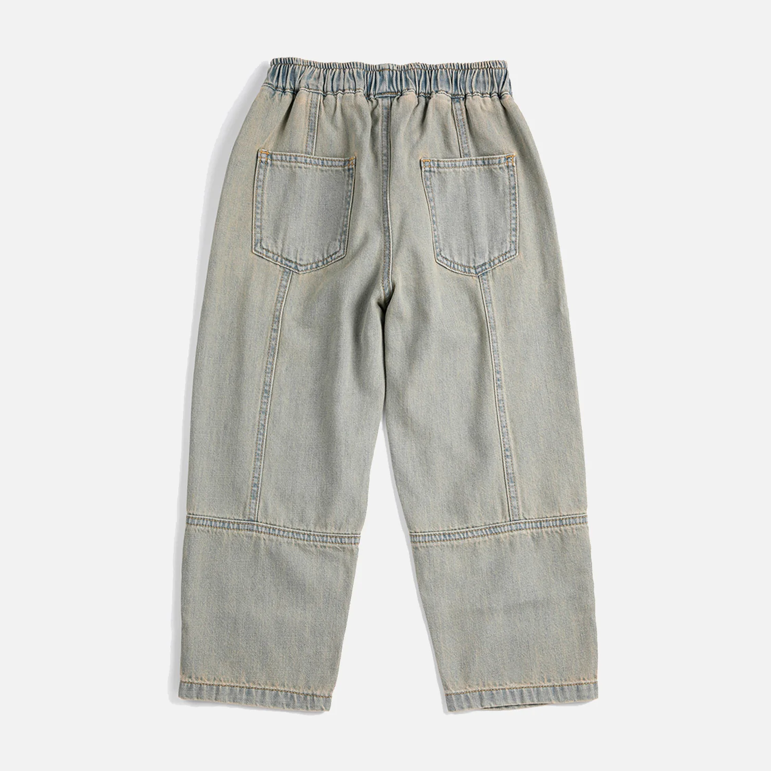 Kids Cotton Denim Pants - Square Bobo Choses - Image 4